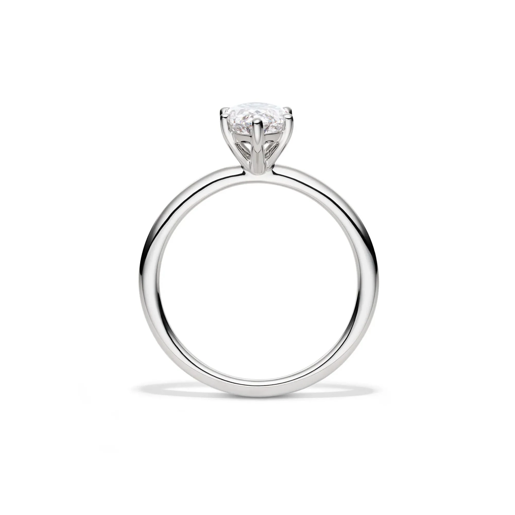 Lab Grown Diamond Solitaire Marquise Engagement Ring 14K White Gold (1/2 CT.) Size 11.5 2mm - Image 2