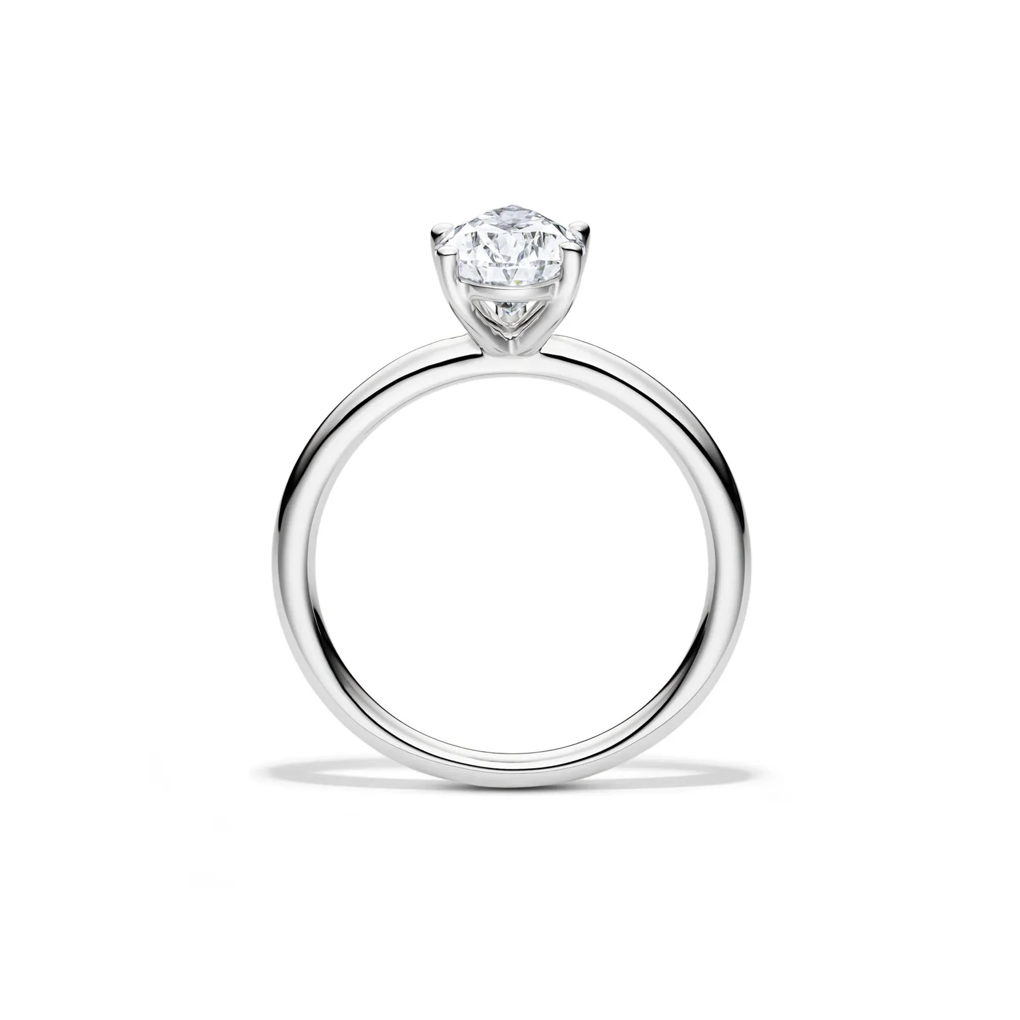 Lab Grown Diamond Pear-Shaped Solitaire Engagement Ring 14K White Gold (1/2 CT.) Size 4.5 2mm - Image 2