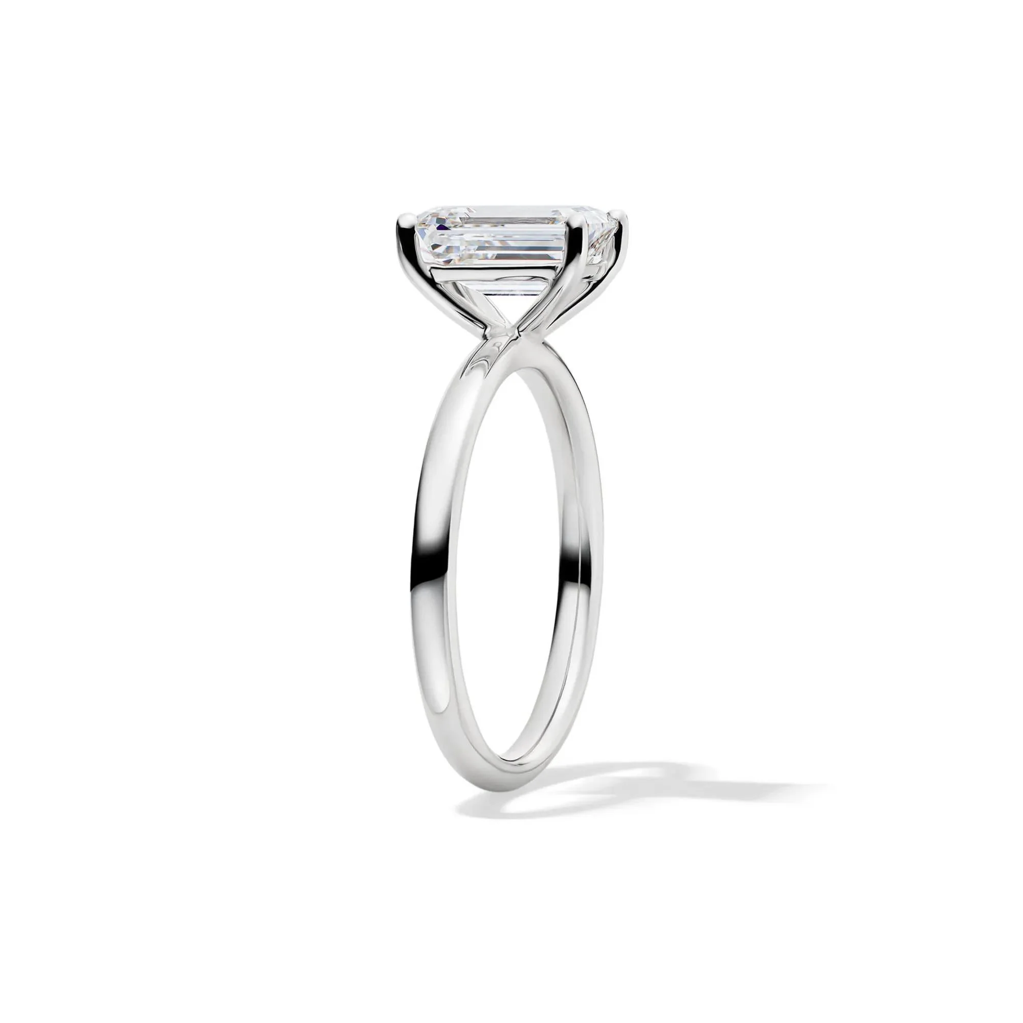 Lab Grown Diamond Emerald-Cut Solitaire 14K White Gold (2 CT.) Ring Size 8.5 2mm - Image 3