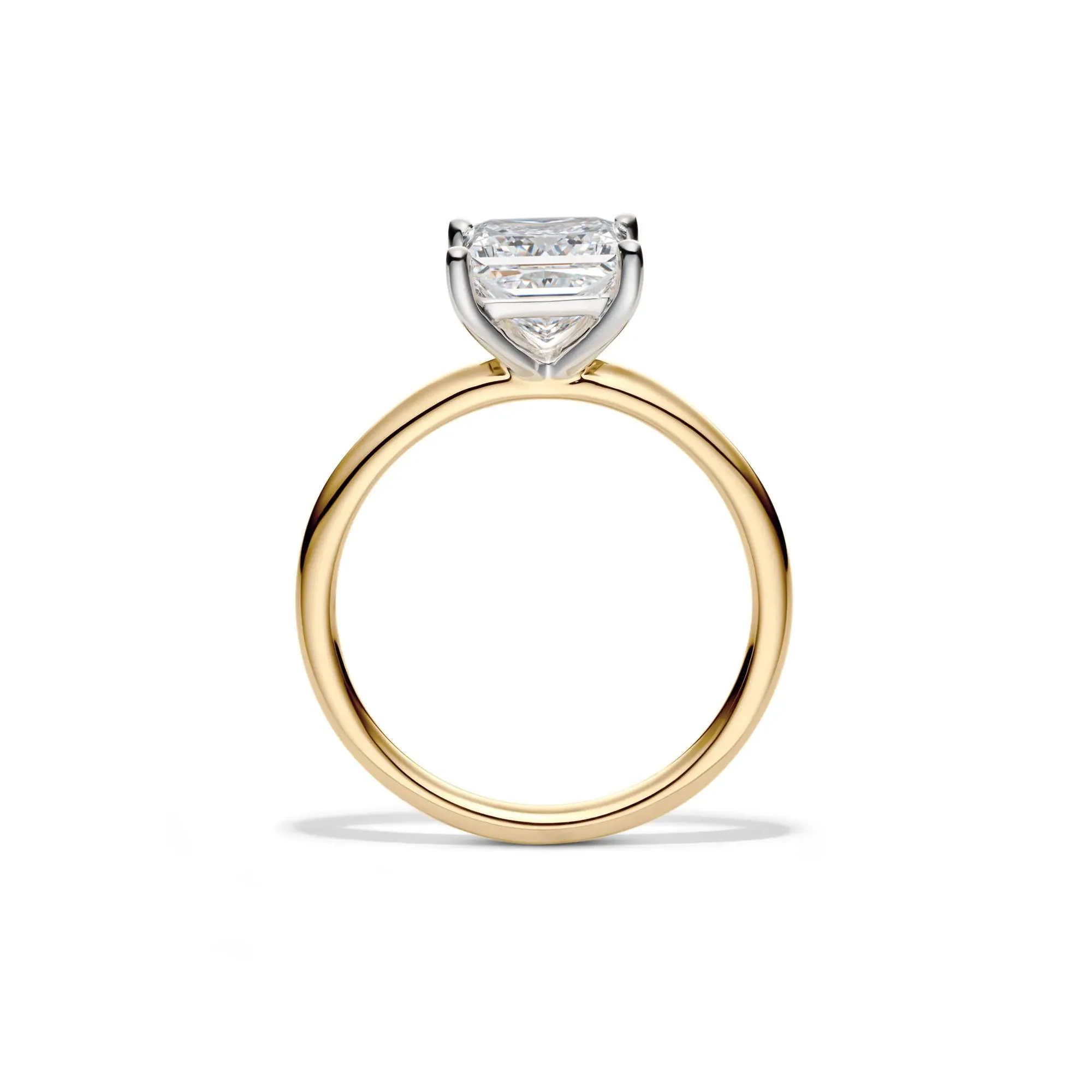 Lab Grown Diamond Princess-Cut Solitaire Engagement Ring 14K Yellow Gold (2 CT.) Size 6.5 2mm - Image 2