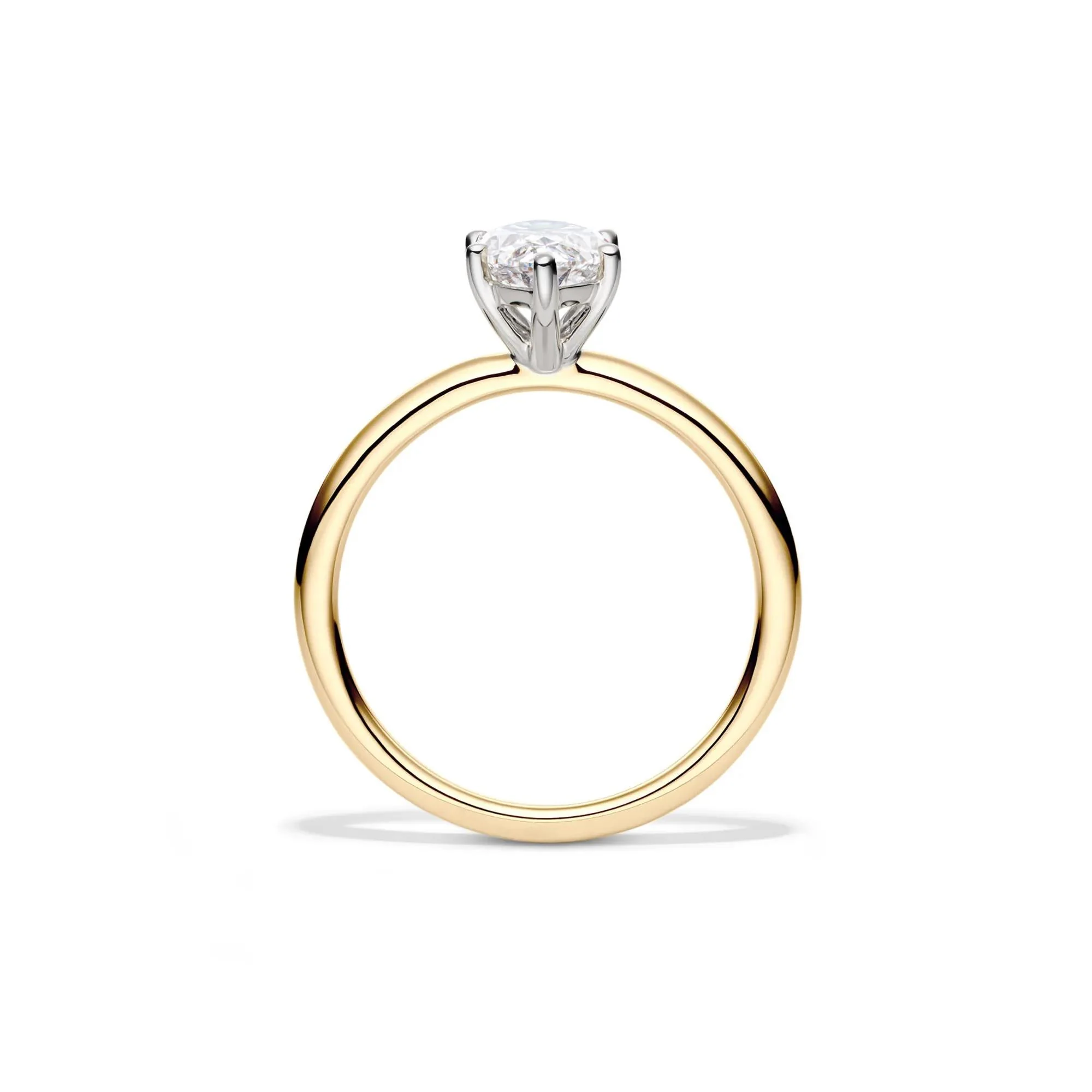 Lab Grown Diamond Solitaire Marquise Engagement Ring 14K Yellow Gold (1/2 CT.) Size 12 2mm - Image 2