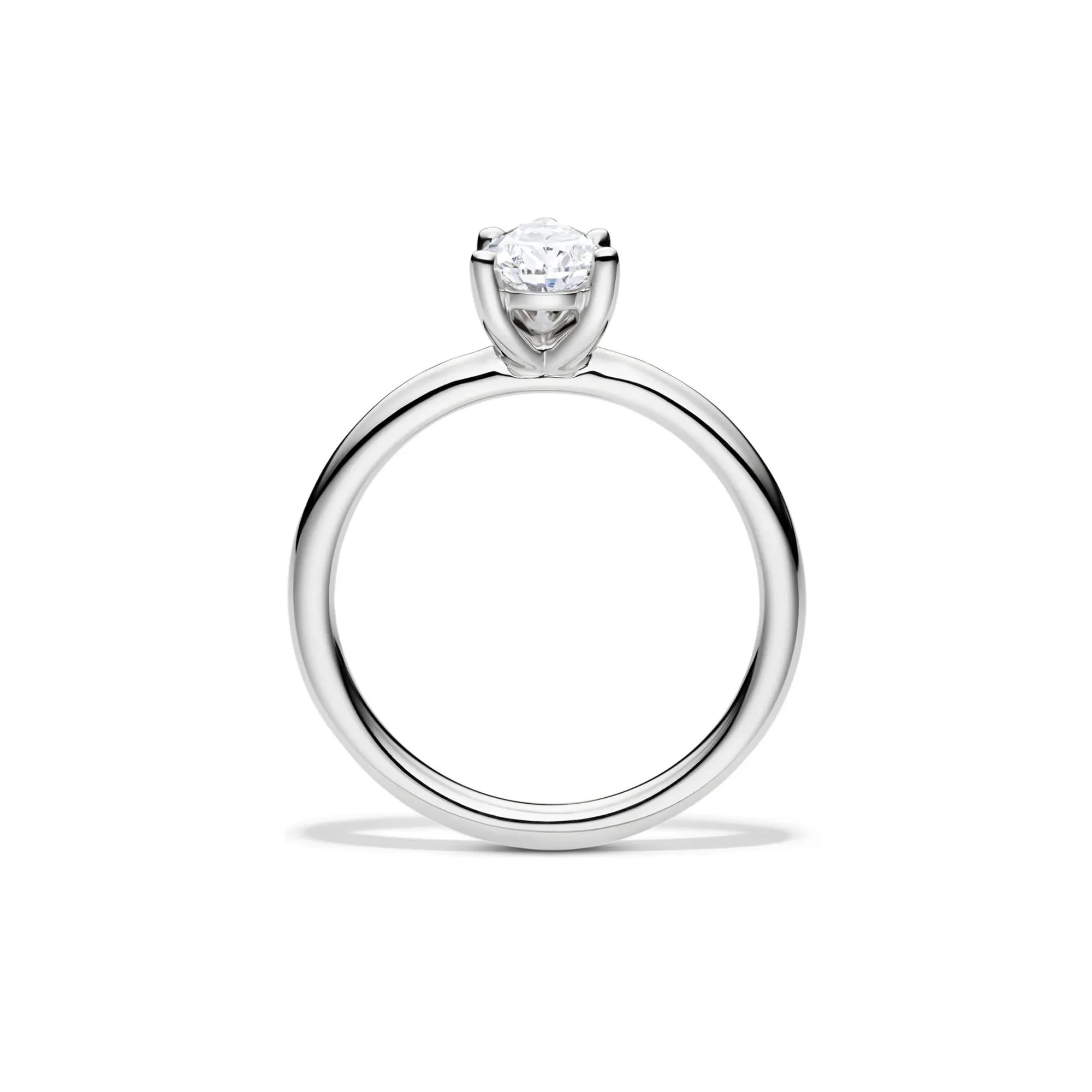 Lab Grown Diamond Pear-Shaped Solitaire Engagement Ring 14K White Gold (3/4 CT.) Size 10 2mm - Image 2