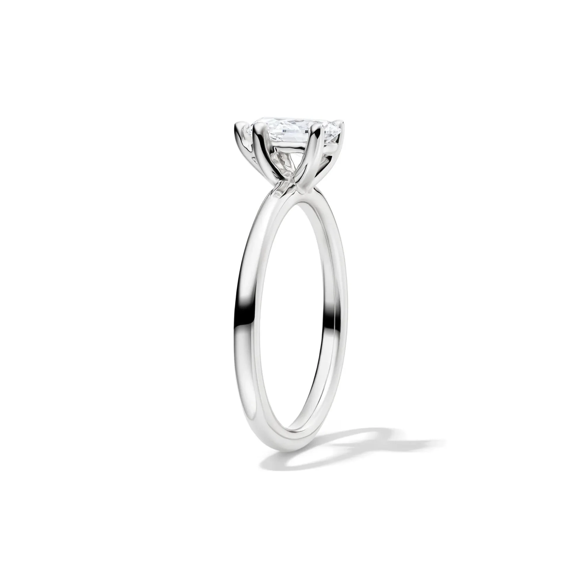 Lab Grown Diamond Pear-Shaped Solitaire Engagement Ring 14K White Gold (3/4 CT.) Size 4 2mm - Image 3