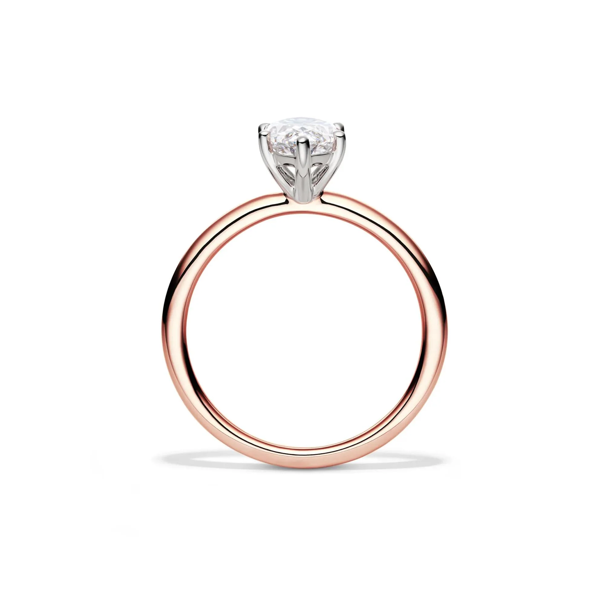 Lab Grown Diamond Solitaire Marquise Engagement Ring 14K Rose Gold (1/2 CT.) Size 4.5 2mm - Image 2