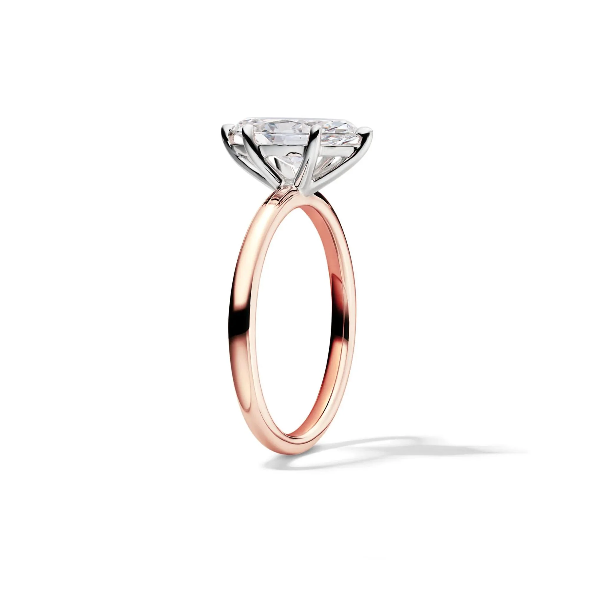 Lab Grown Diamond Solitaire Marquise Engagement Ring 14K Rose Gold (1/2 CT.) Size 9.5 2mm - Image 3