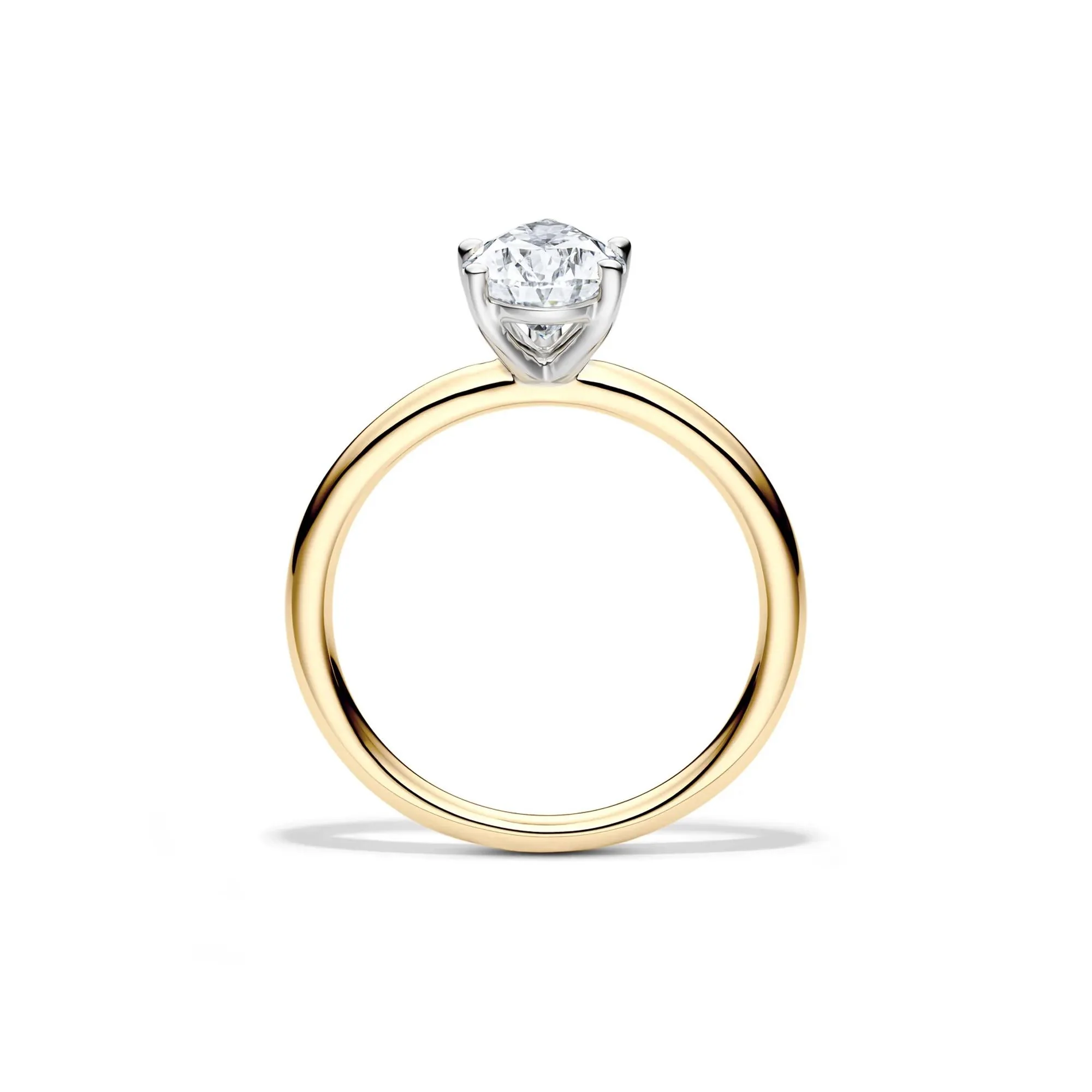 Lab Grown Diamond Pear-Shaped Solitaire Engagement Ring 14K Yellow Gold (1/2 CT.) Size 9.5 2mm - Image 2