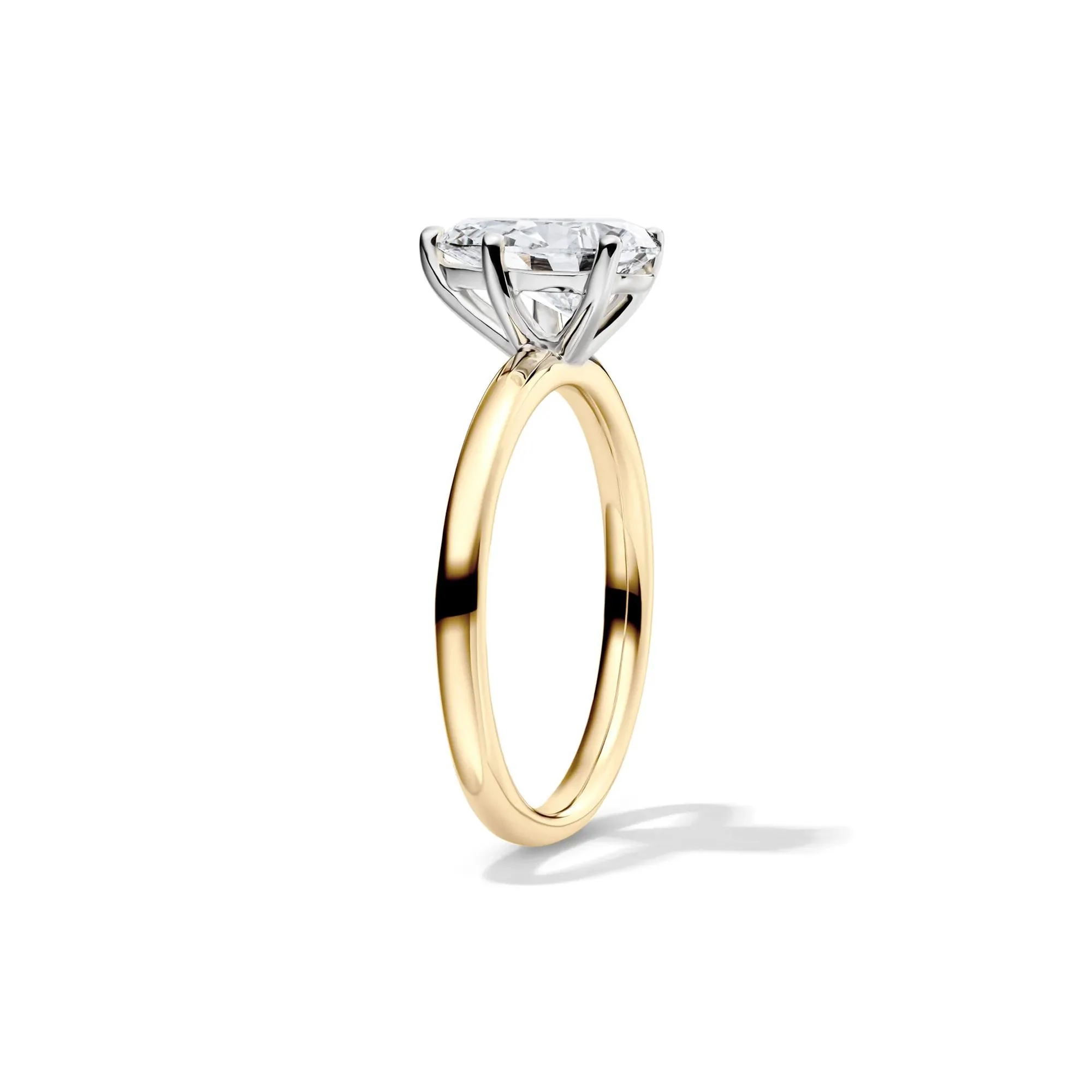Lab Grown Diamond Pear-Shaped Solitaire Engagement Ring 14K Yellow Gold (1/2 CT.) Size 9.5 2mm - Image 3