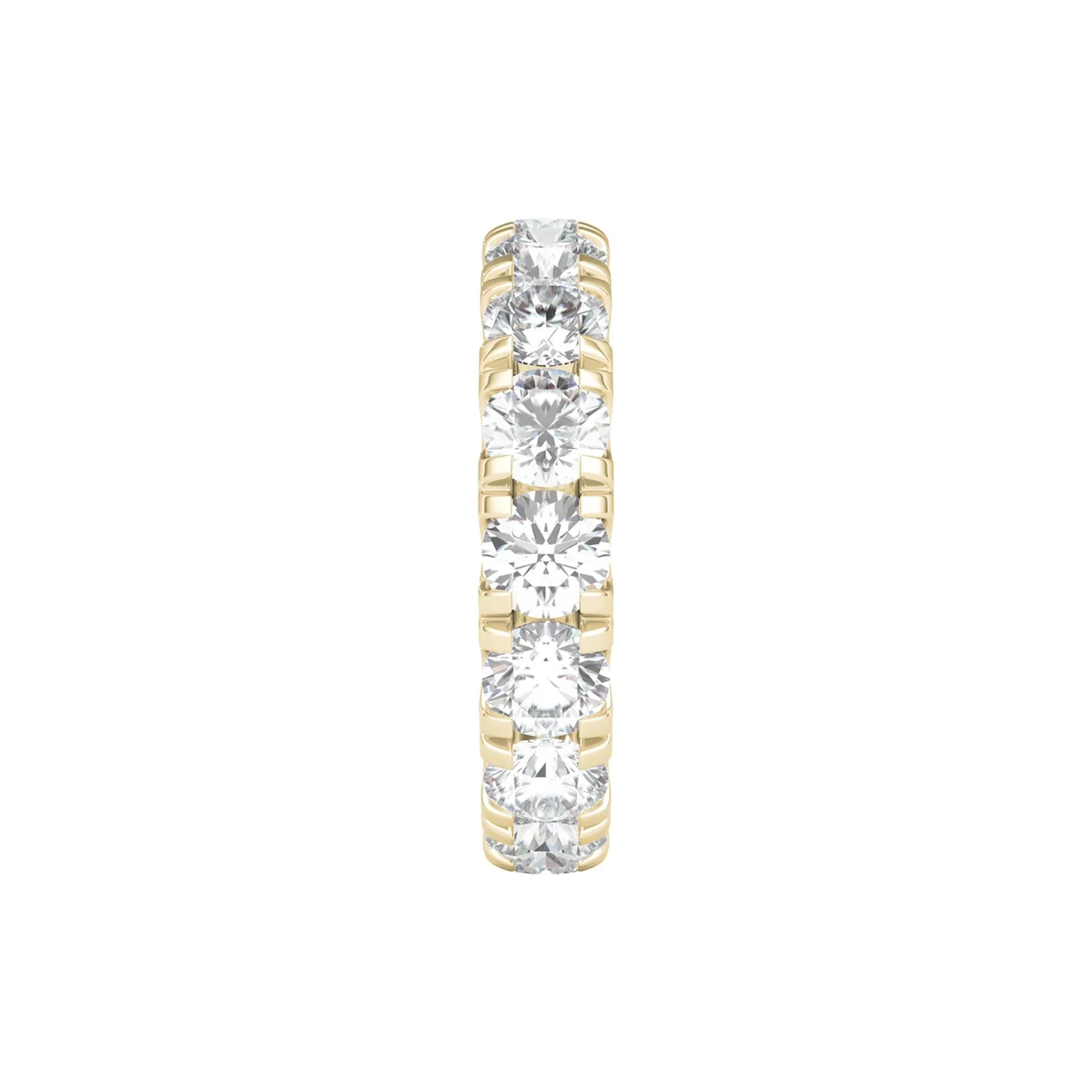 5 CT. Tw. Lab Grown Diamond Comfort Fit Eternity Band Ring 14K Yellow Gold Round Brilliant Cut Size 6 2mm - Image 3
