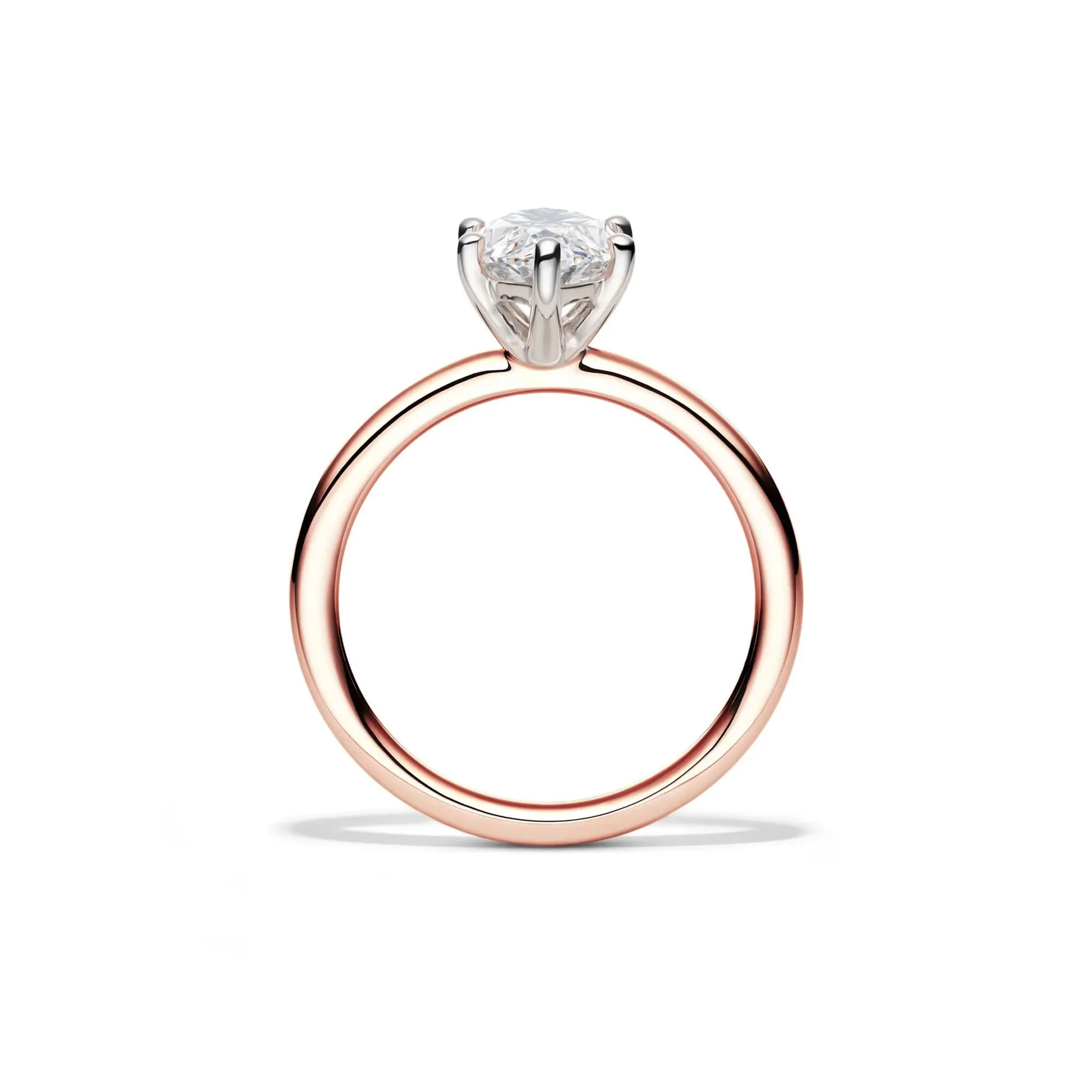 Lab Grown Diamond Solitaire Marquise Engagement Ring 14K Rose Gold (2 CT.) Size 7 2mm - Image 2