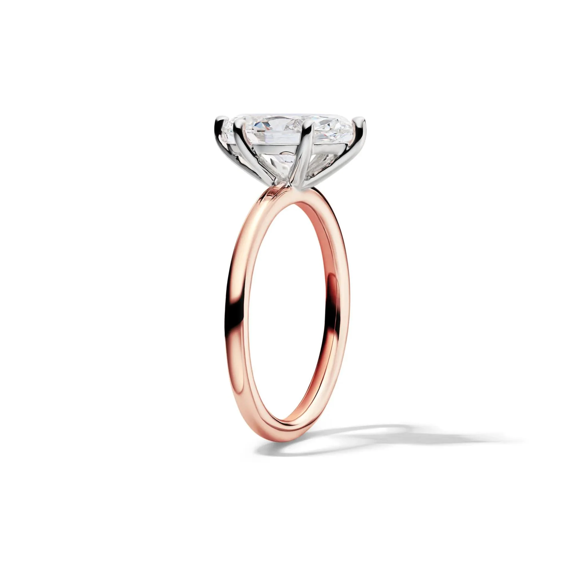 Lab Grown Diamond Solitaire Marquise Engagement Ring 14K Rose Gold (2 CT.) Size 8 2mm - Image 3