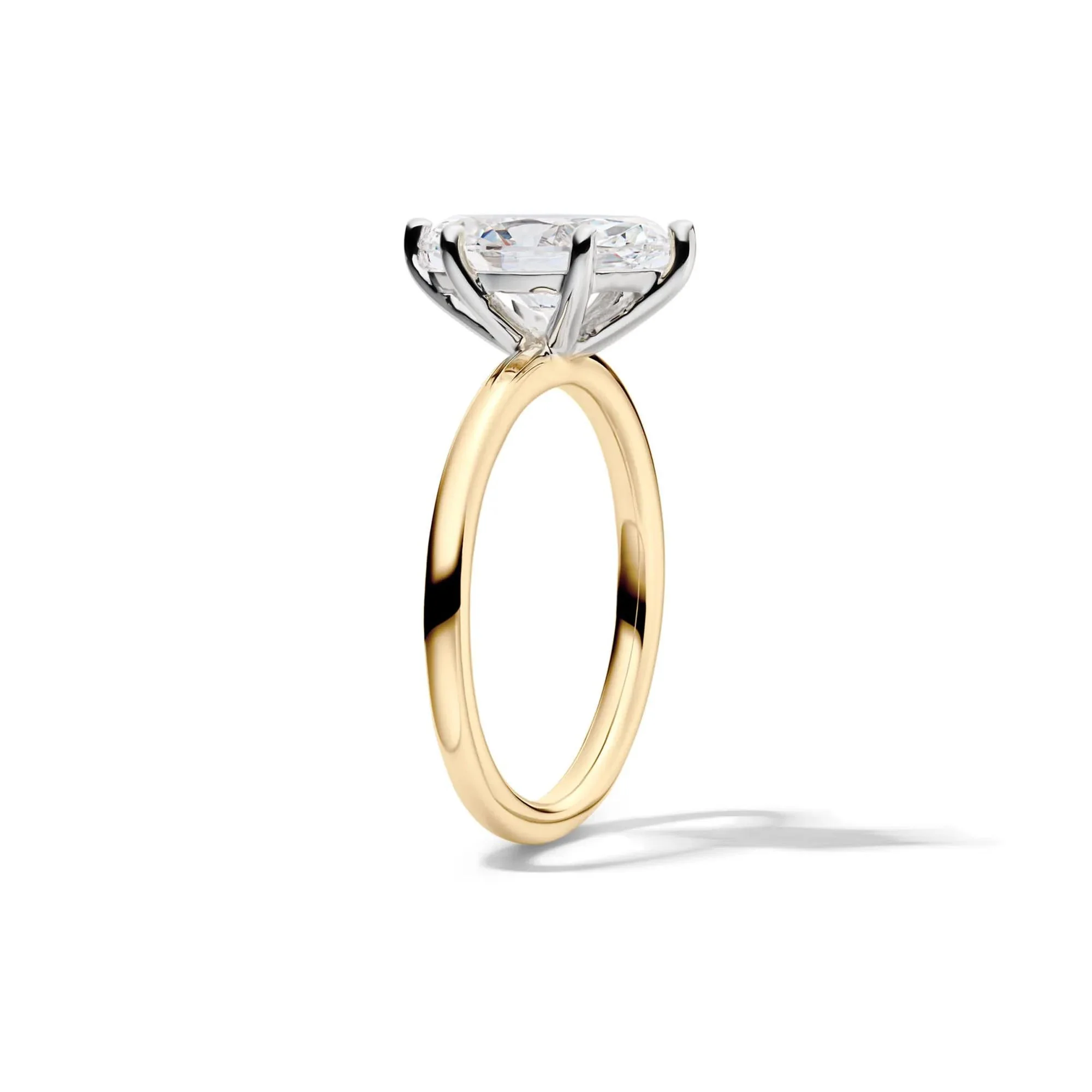 Lab Grown Diamond Solitaire Marquise Engagement Ring 14K Yellow Gold (2 CT.) Size 5 2mm - Image 3