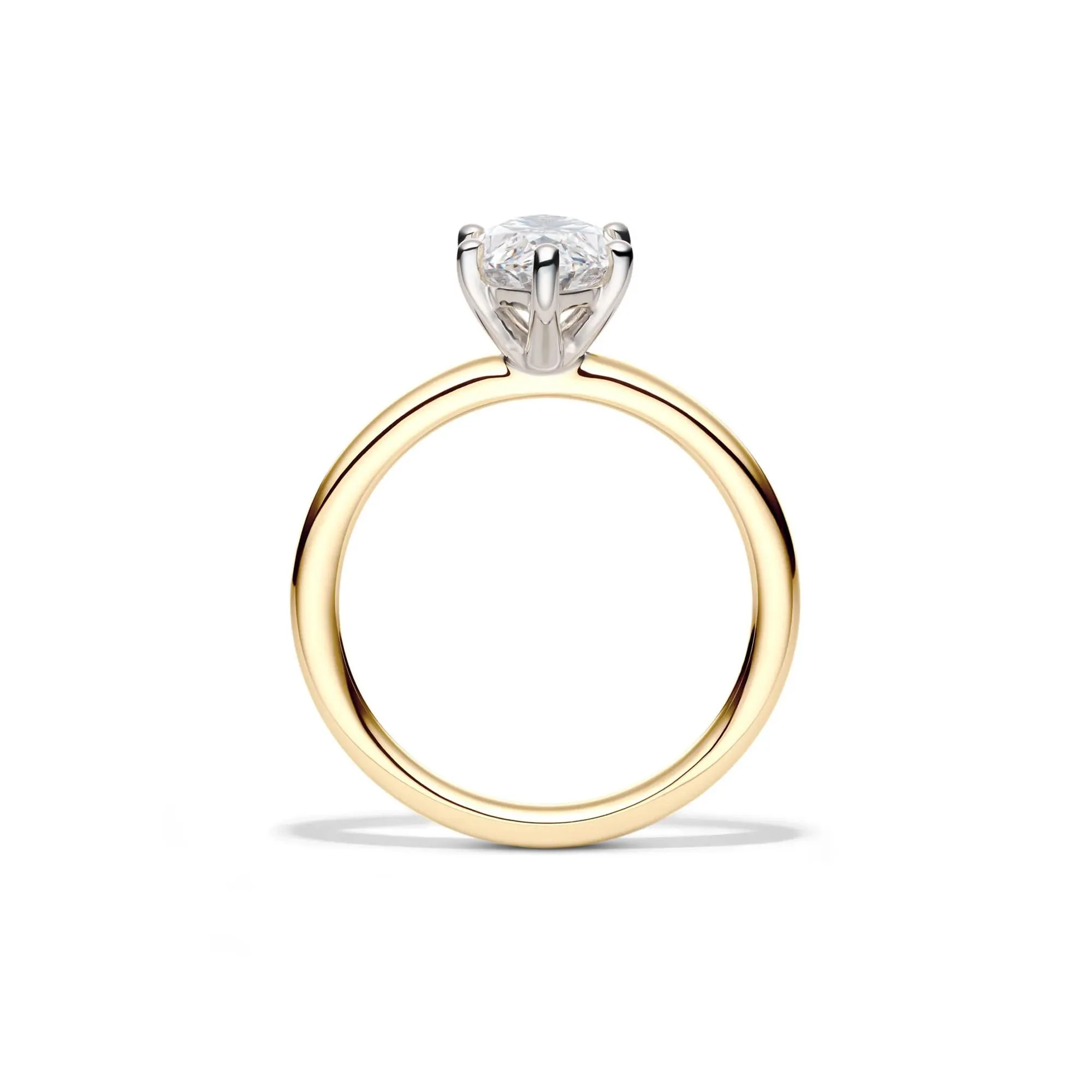 Lab Grown Diamond Solitaire Marquise Engagement Ring 14K Yellow Gold (2 CT.) Size 6 2mm - Image 2