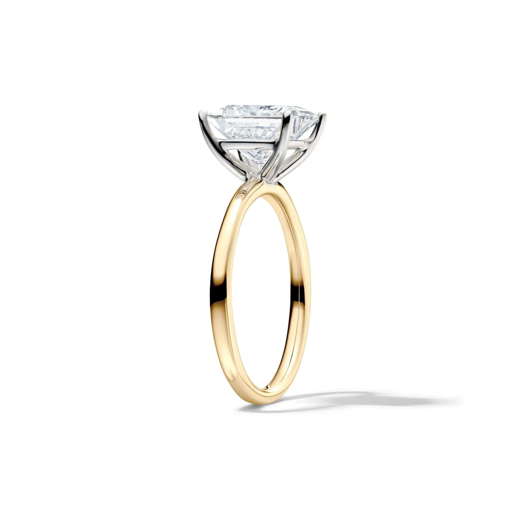 Lab Grown Diamond Princess-Cut Solitaire Engagement Ring 14K Yellow Gold (3 CT.) Size 4.5 2mm - Image 3