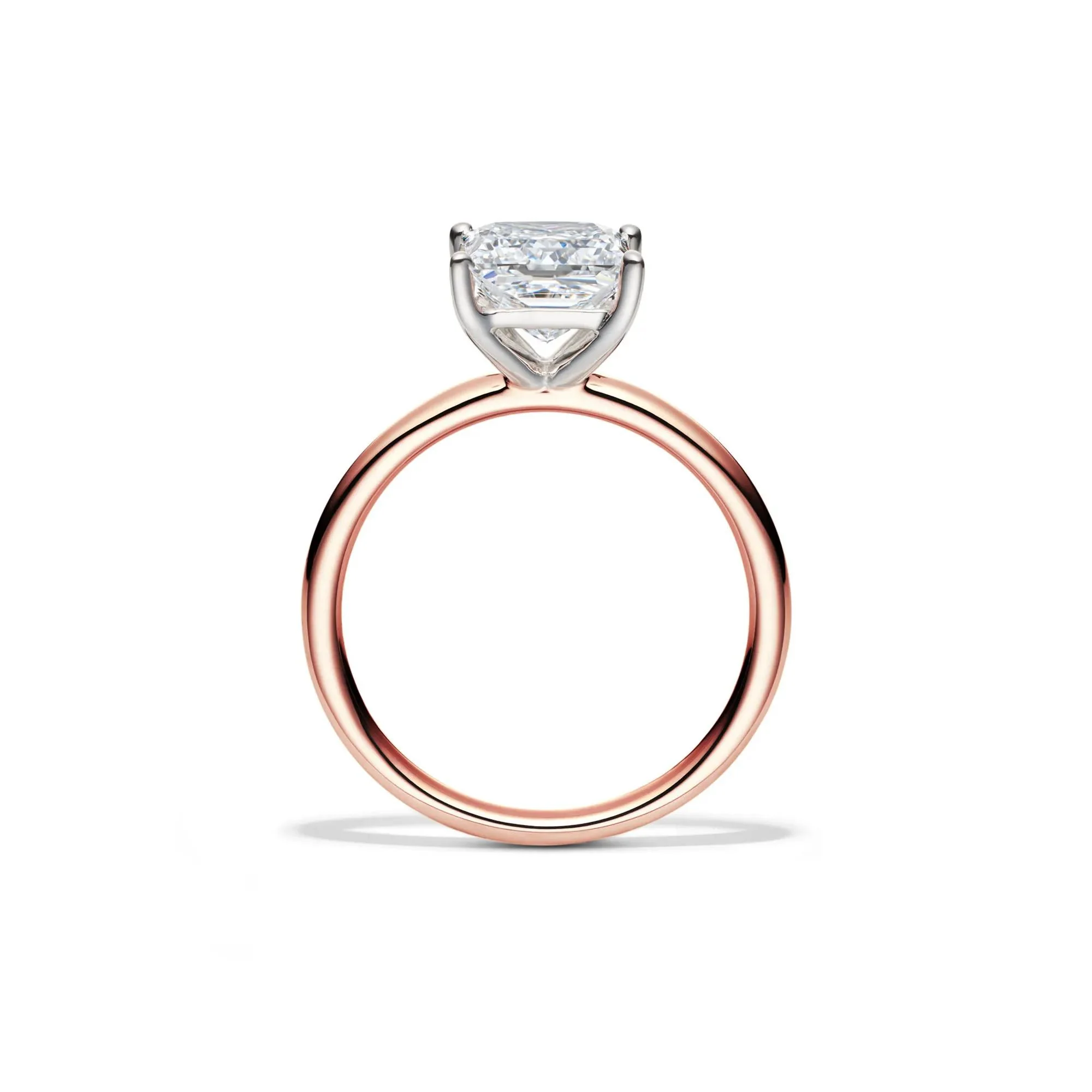 2 CT. Tw. Lab Grown Diamond Princess-Cut Solitaire Engagement Ring 14K Rose Gold Size 9.5 2mm - Image 2