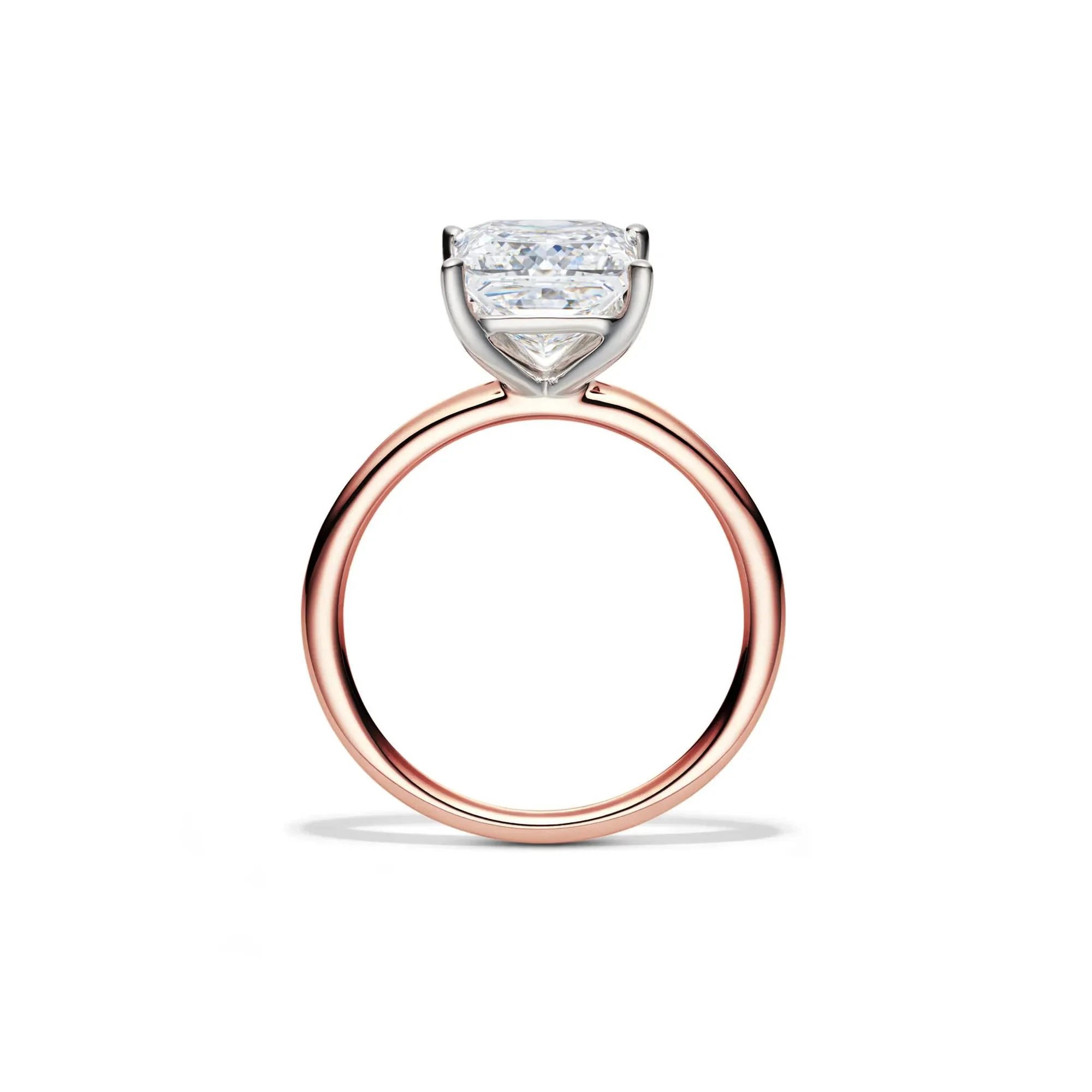 Lab Grown Diamond Princess-Cut Solitaire Engagement Ring 14K Rose Gold (3 CT.) Size 4 2mm - Image 2