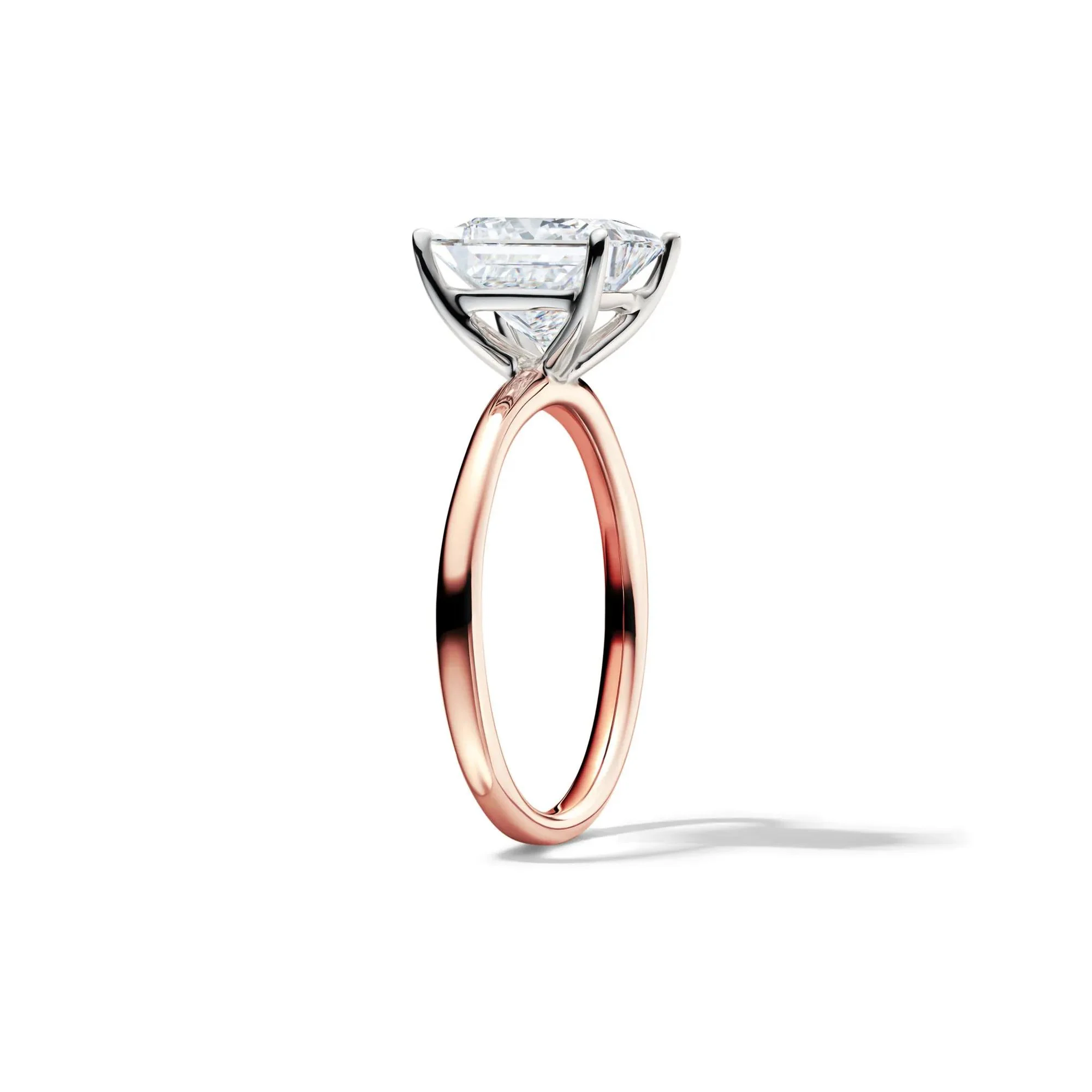 Lab Grown Diamond Princess-Cut Solitaire Engagement Ring 14K Rose Gold (3 CT.) Size 6 2mm - Image 3
