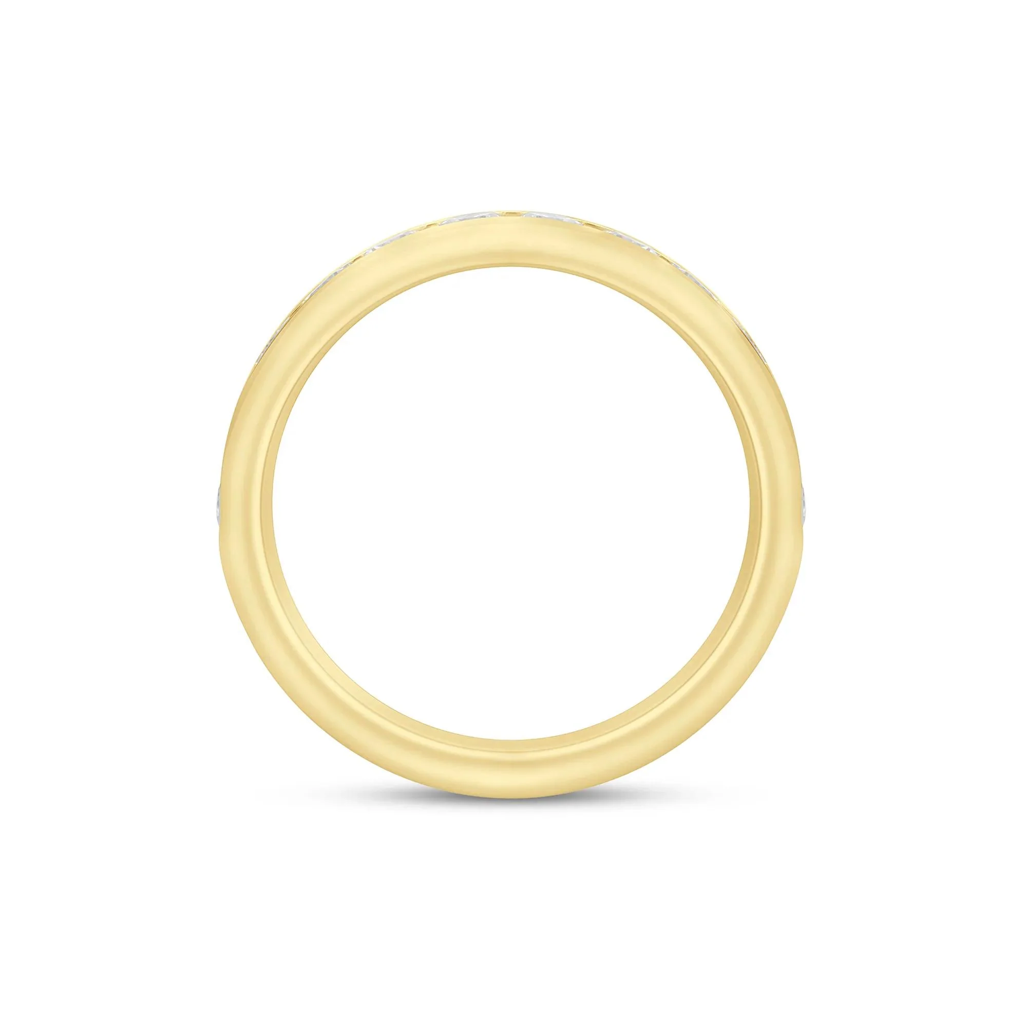 1 CT. Tw. Lab Grown Diamond Channel-Set Wedding Band Ring 14K Yellow Gold Size 5.5 4mm - Image 2