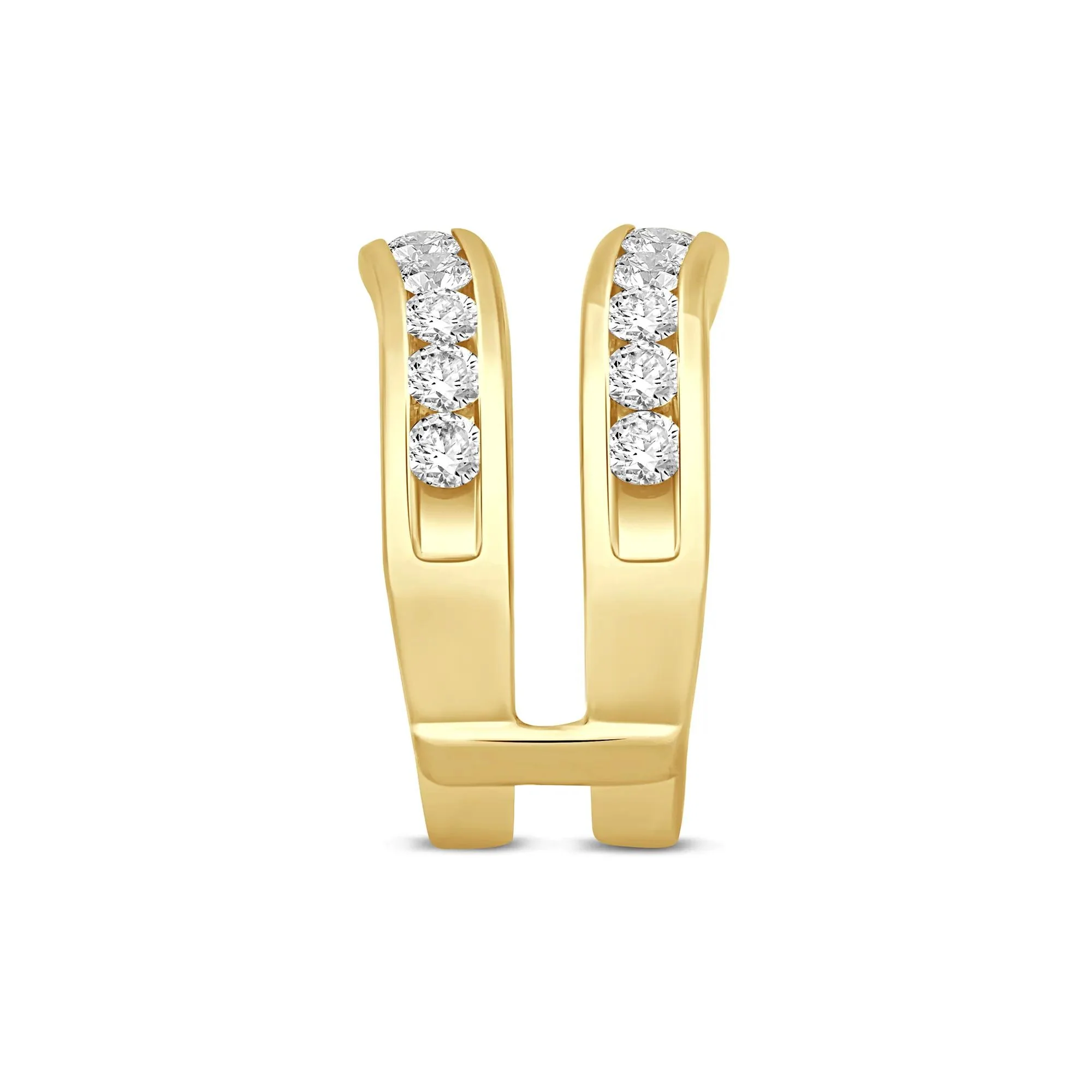 1/2 CT. Tw. Lab Grown Diamond Contour Insert 14K Yellow Gold Ring Size 6 6mm - Image 3