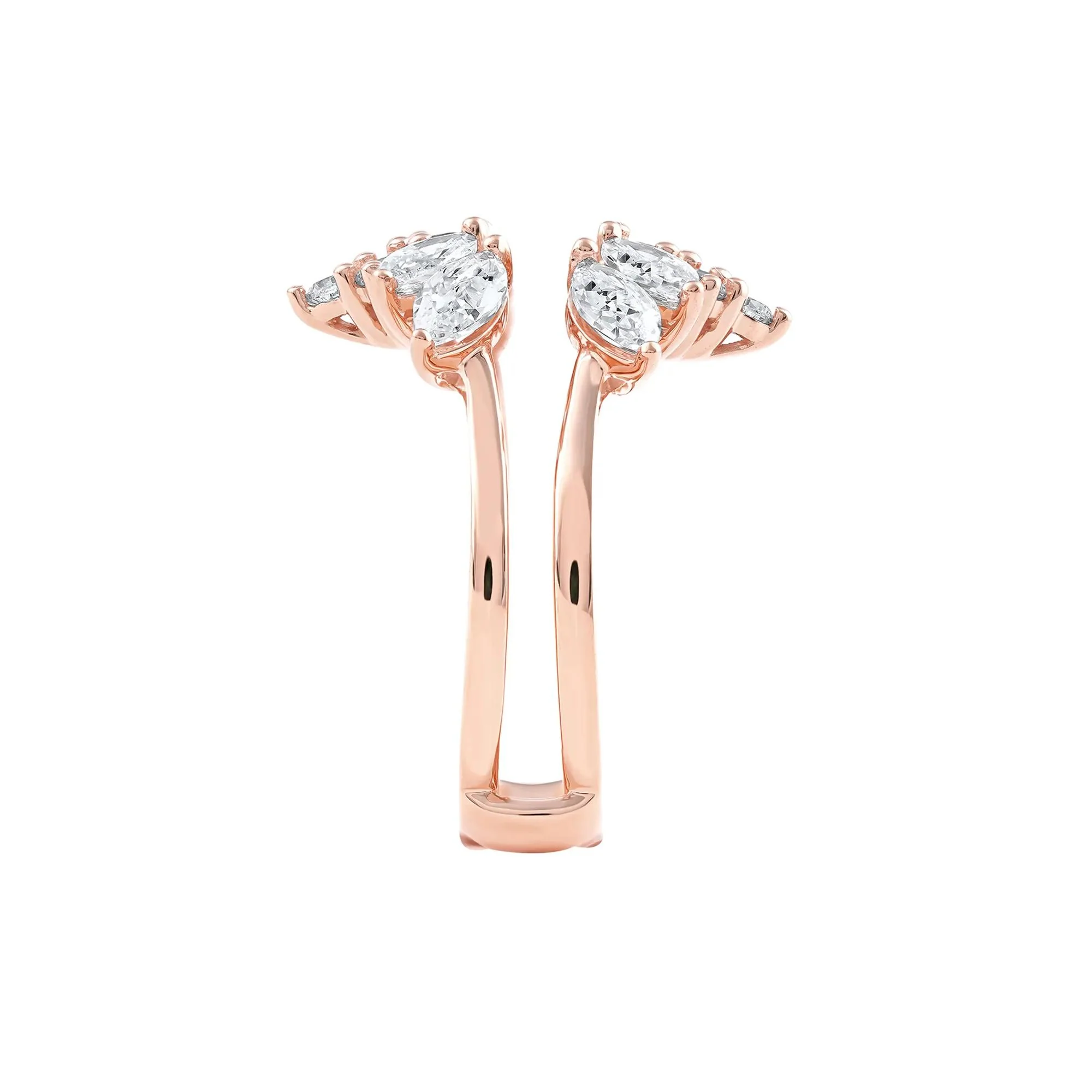2 CT. Tw. Lab Grown Diamond Enhancer 14K Rose Gold Ring Round Brilliant Cut Size 6.5 - Image 3