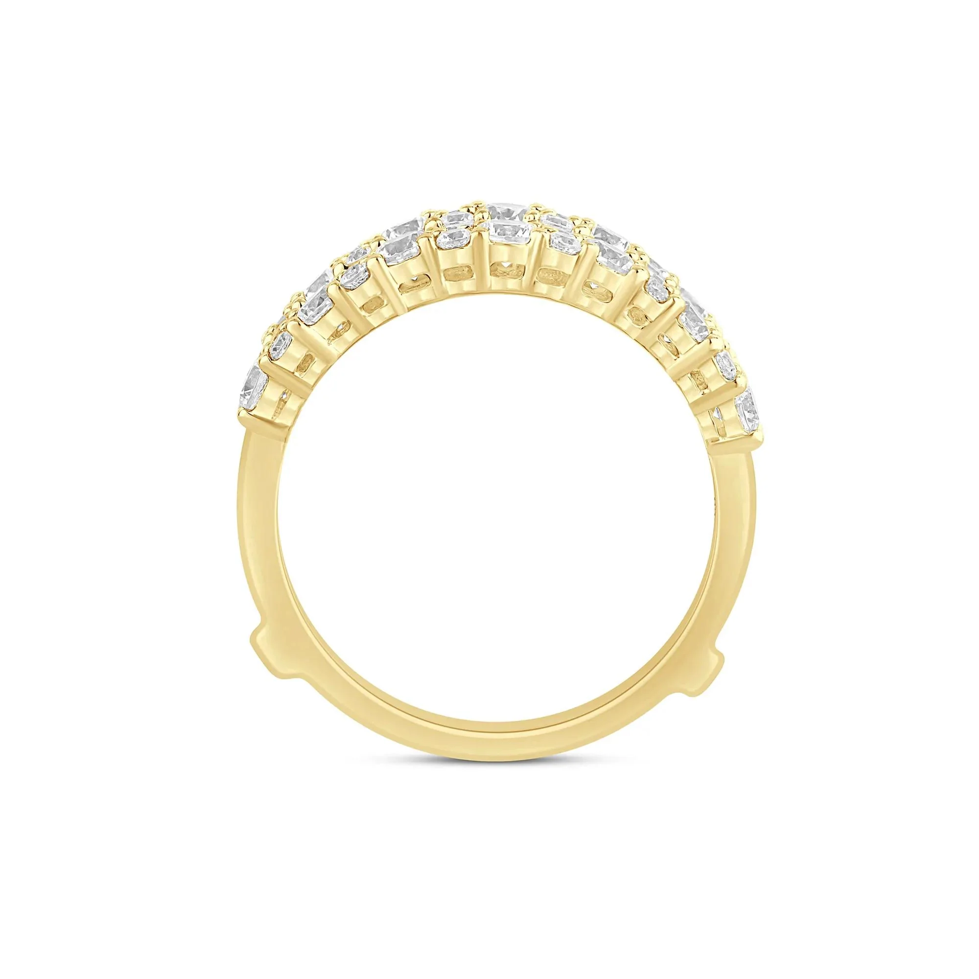 1 3/8 CT. Tw. Lab Grown Diamond Ring Enhancer 14K Yellow Gold Size 6 6mm - Image 2