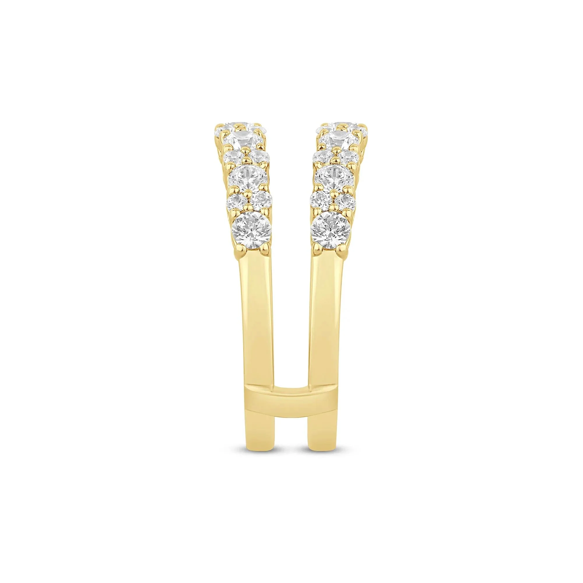 1 3/8 CT. Tw. Lab Grown Diamond Ring Enhancer 14K Yellow Gold Size 9 6mm - Image 3