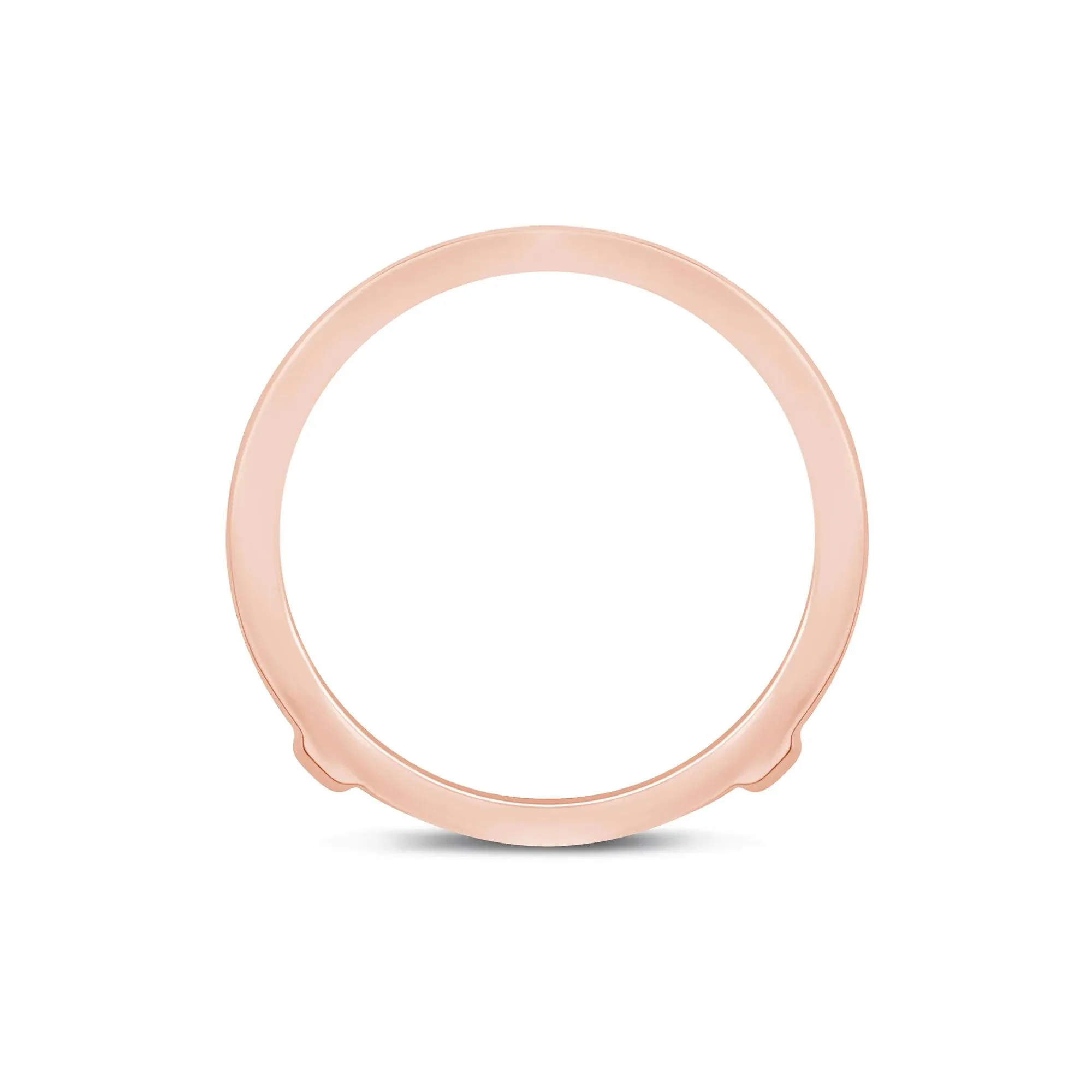 1/2 CT. Tw. Lab Grown Diamond Contour Insert 14K Rose Gold Ring Size 8 6mm - Image 2