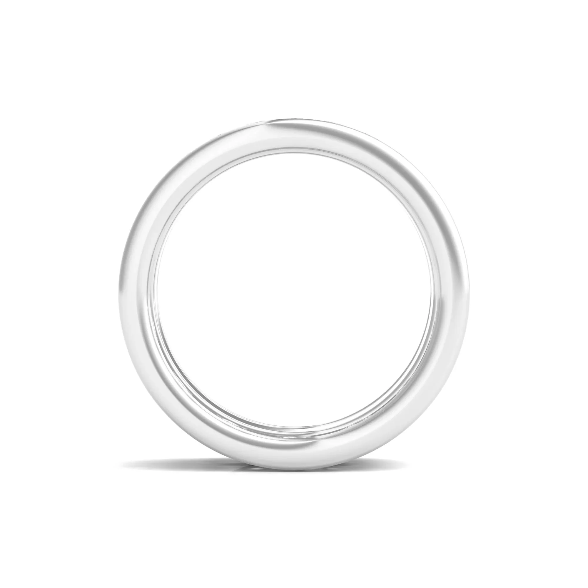 Round Lab Grown Diamond Double-Row Eternity Band Ring Platinum (3 5/8ct. Tw.) White Size 4 - Image 2