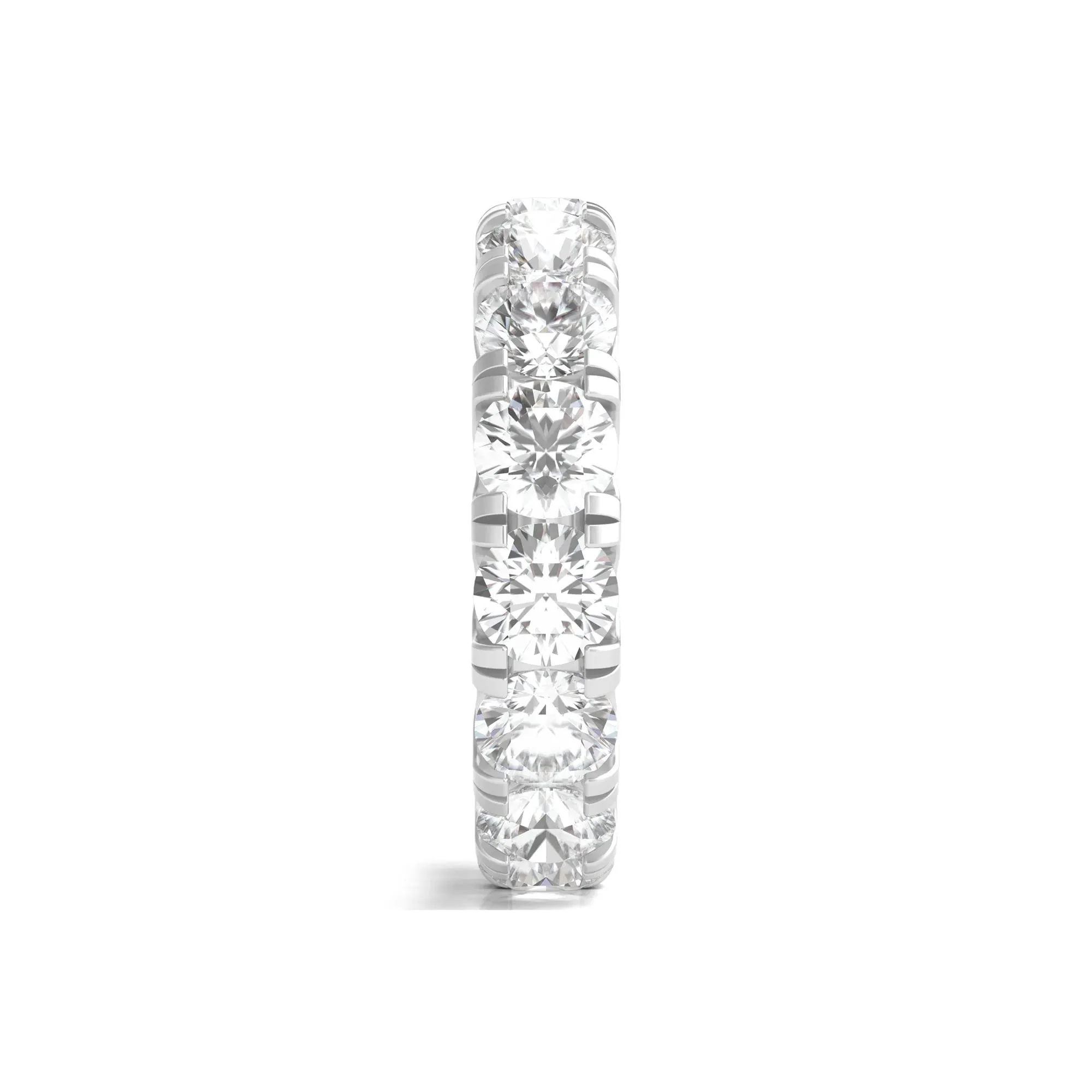 6 CT. Tw. Lab Grown Diamond Comfort Fit Eternity Band Ring 14K White Gold Round Brilliant Cut Size 6 2mm - Image 3