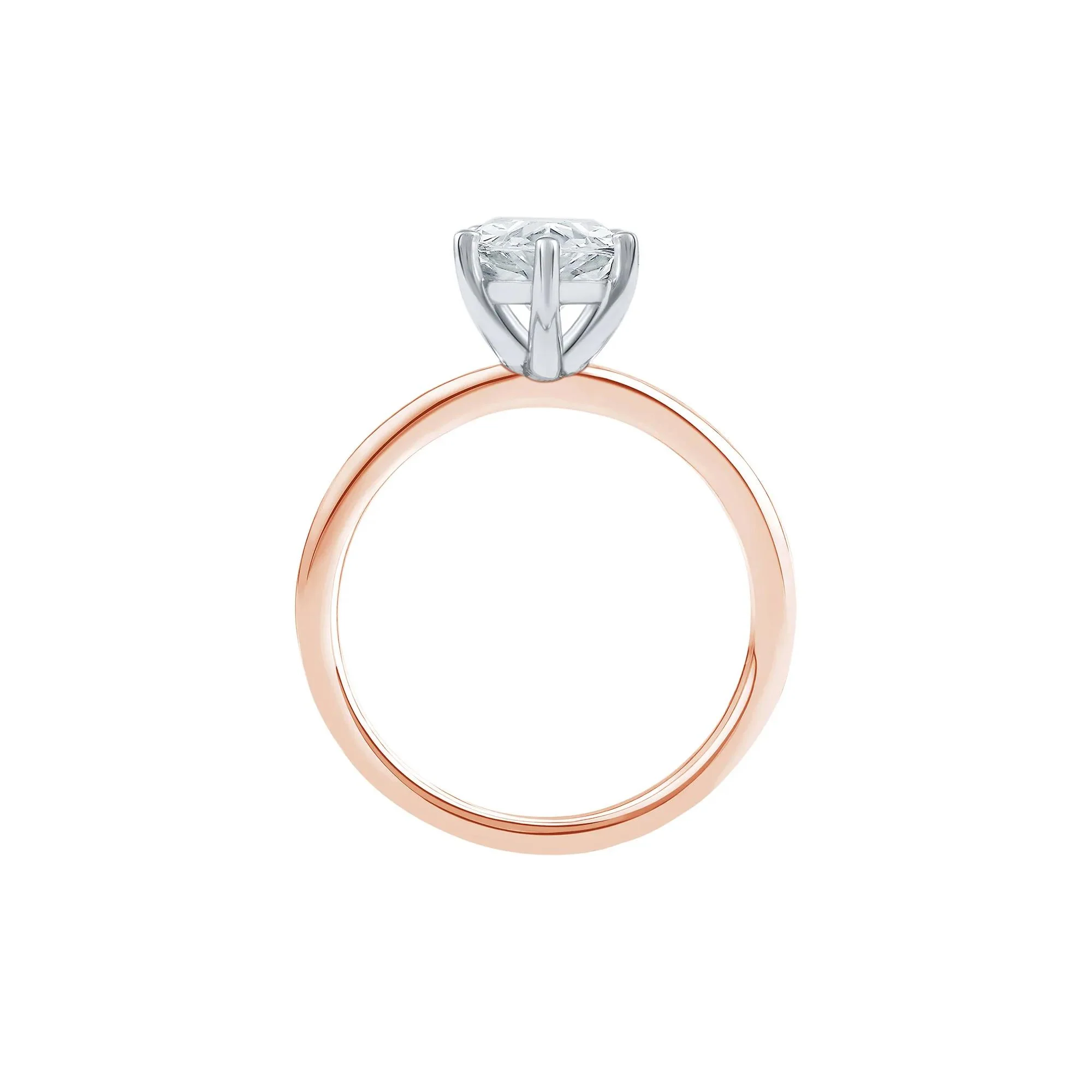 Lab Grown Diamond Pear-Shaped Solitaire Engagement Ring 14K Rose Gold (2 CT.) Size 6 2mm - Image 2