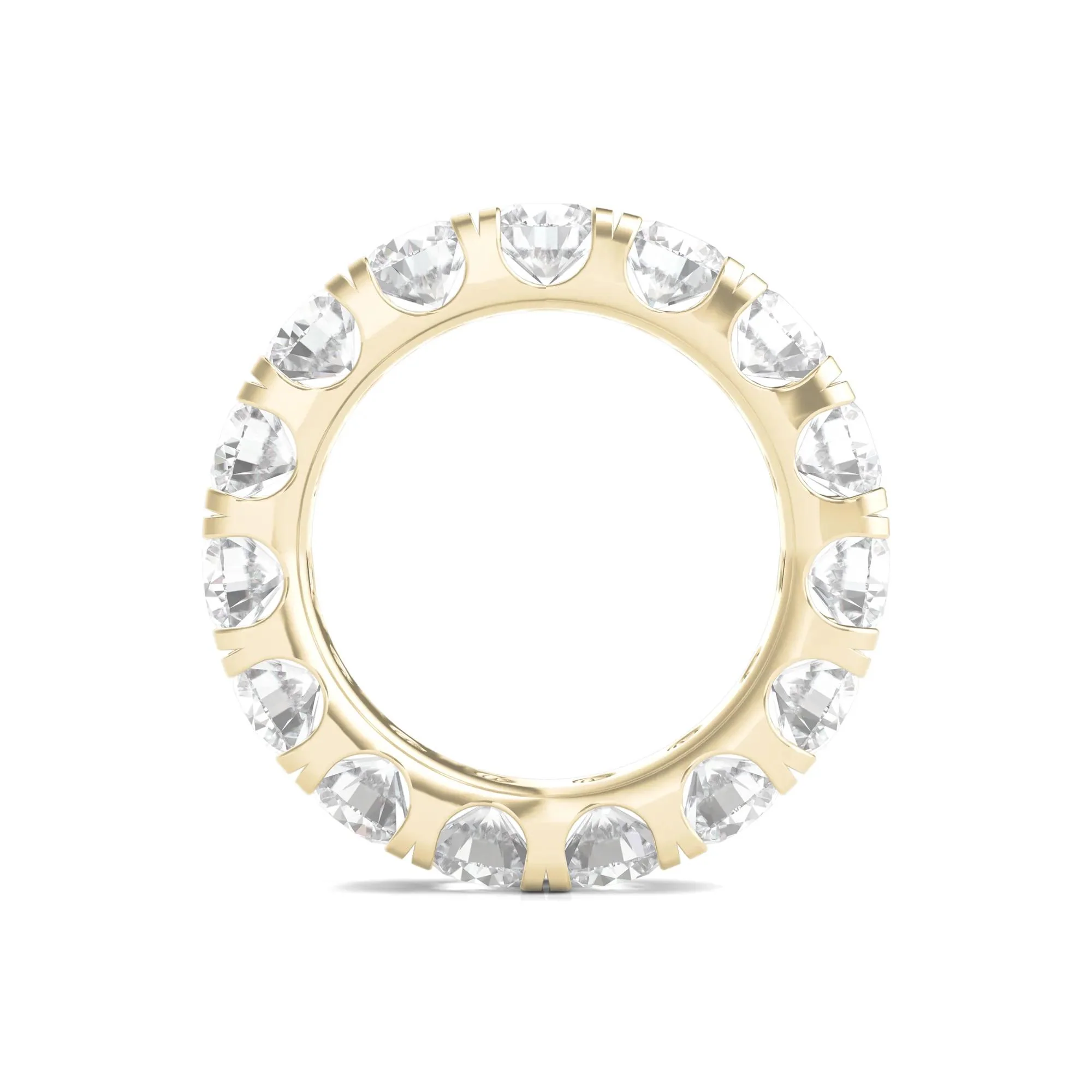 6 CT. Tw. Lab Grown Round Diamond Eternity Band Ring 14K Yellow Gold Round Brilliant Cut Size 5 2mm - Image 2