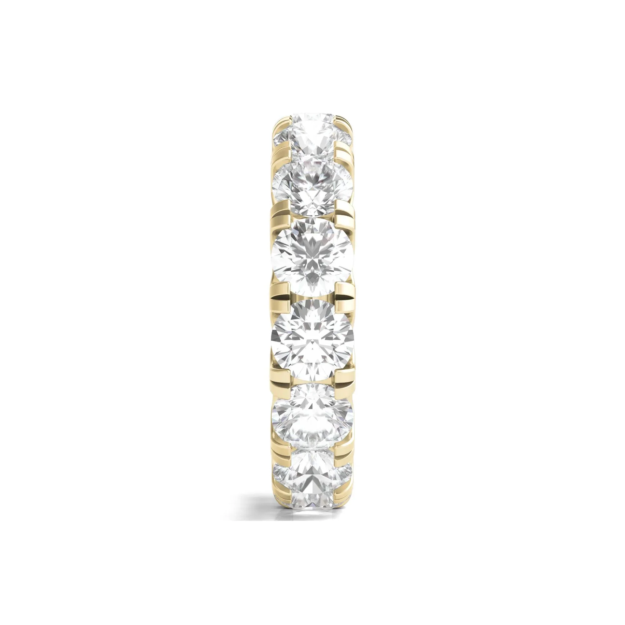 6 CT. Tw. Lab Grown Round Diamond Eternity Band Ring 14K Yellow Gold Round Brilliant Cut Size 7 2mm - Image 3