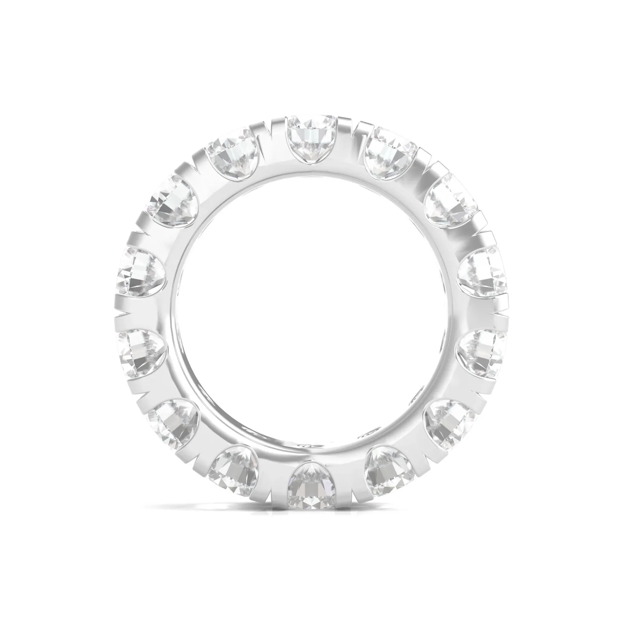 7 CT. Tw. Lab Grown Round Diamond Eternity Band Ring 14K White Gold Round Brilliant Cut Size 6 2mm - Image 2