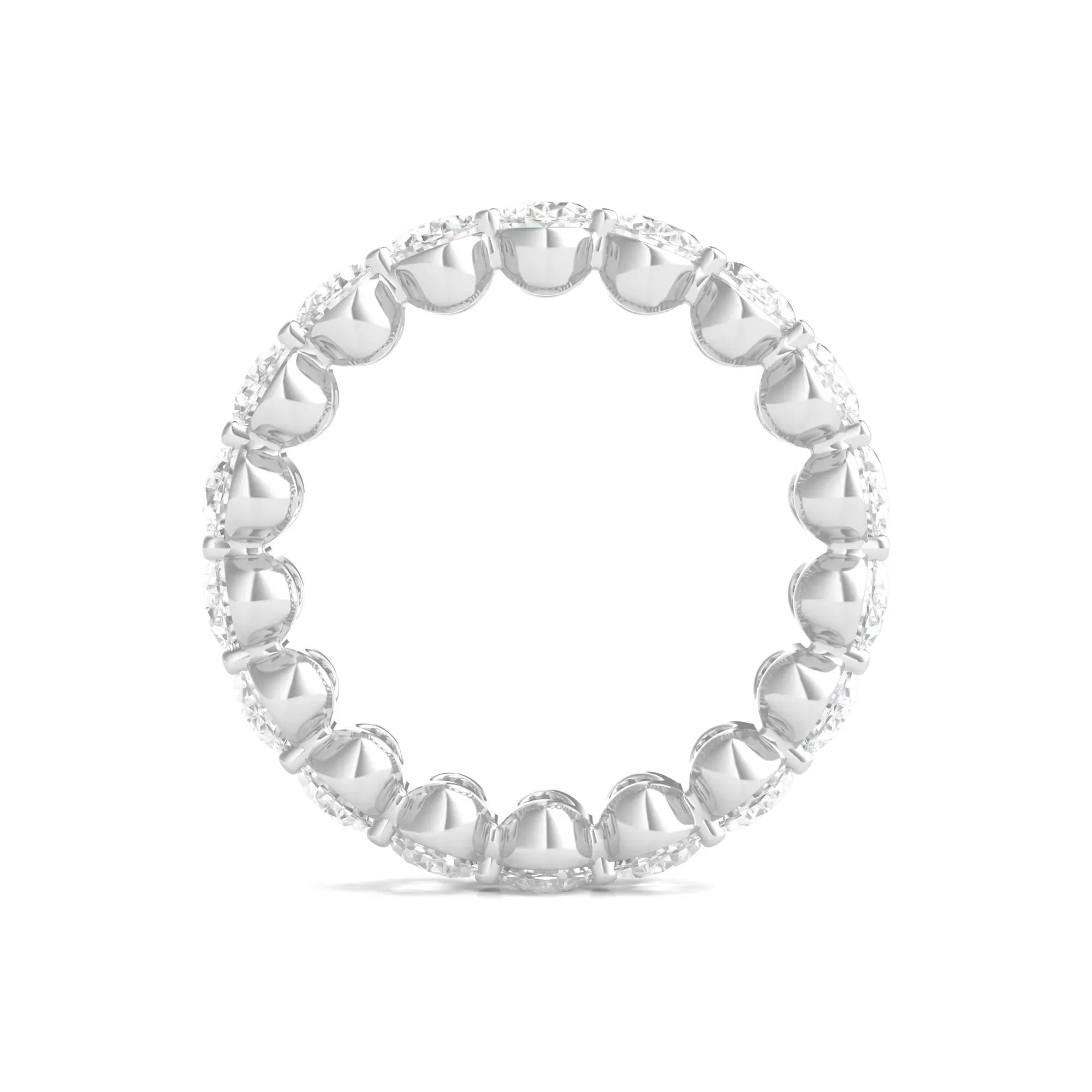6 CT. Tw. Lab Grown Oval Diamond Eternity Band Ring Platinum White Size 8.5 2mm - Image 2