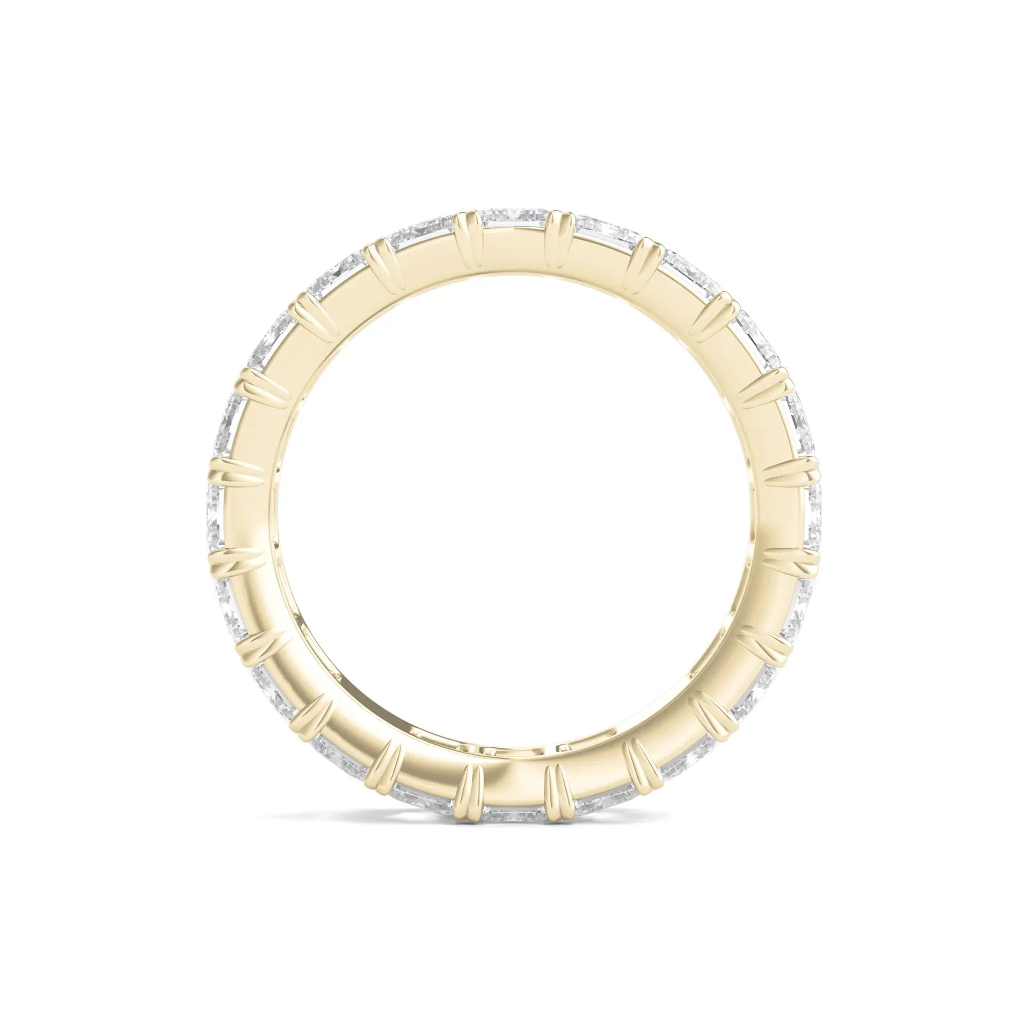 6 CT. Tw. Lab Grown Emerald-Cut Diamond Eternity Band Ring 14K Yellow Gold Size 5 3mm - Image 2
