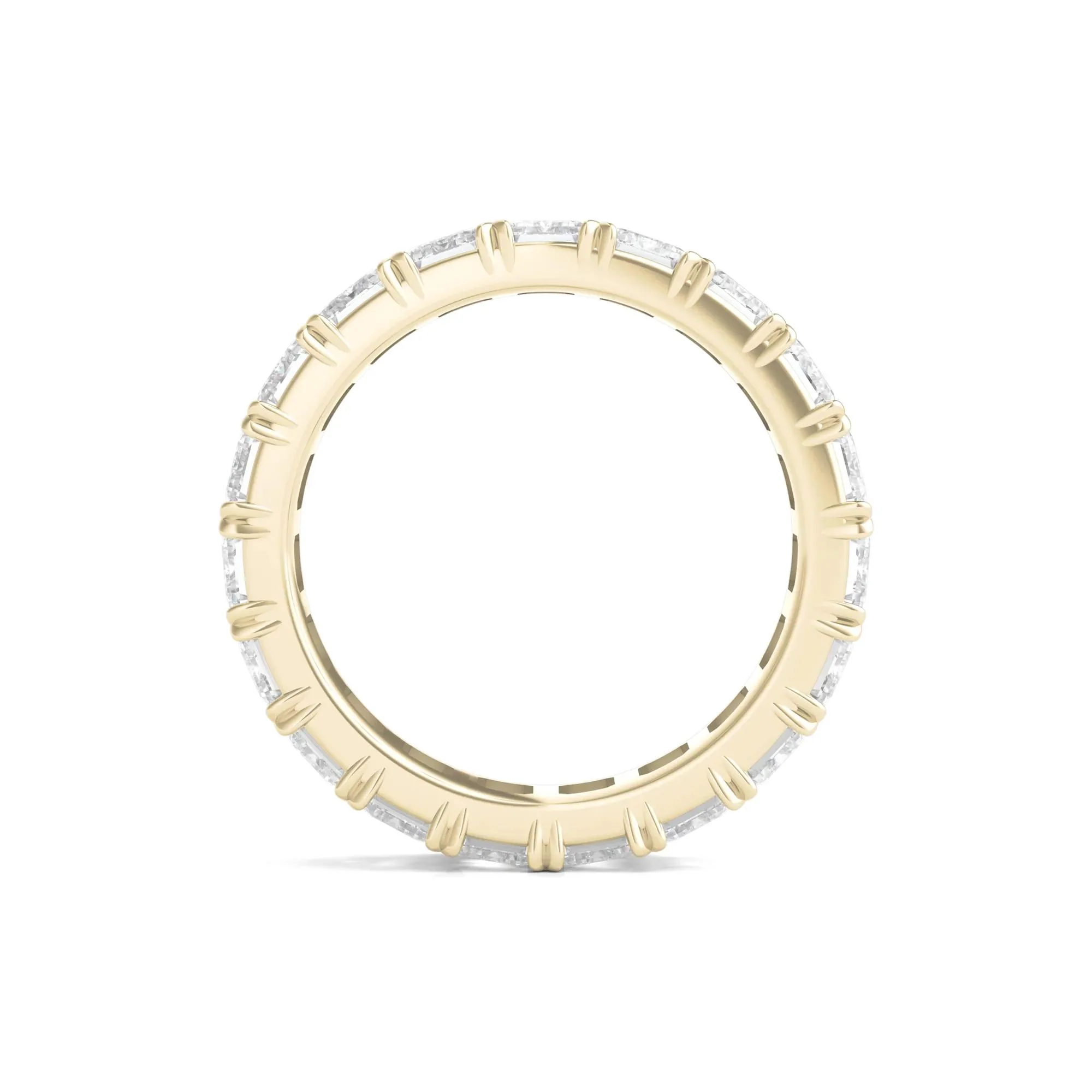 7 CT. Tw. Lab Grown Emerald-Cut Diamond Eternity Band Ring 14K Yellow Gold Size 4 3mm - Image 2