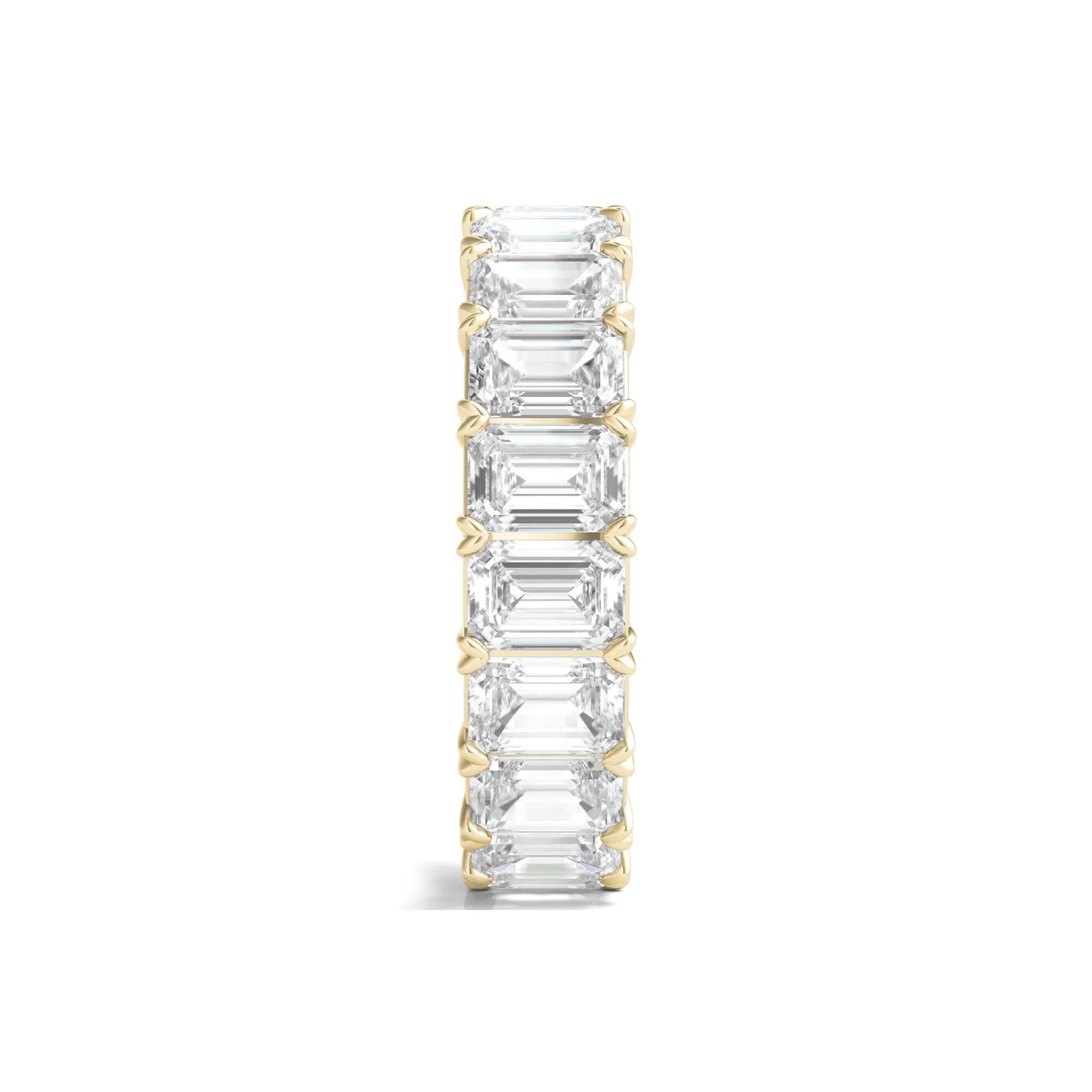 7 CT. Tw. Lab Grown Emerald-Cut Diamond Eternity Band Ring 14K Yellow Gold Size 9 3mm - Image 3