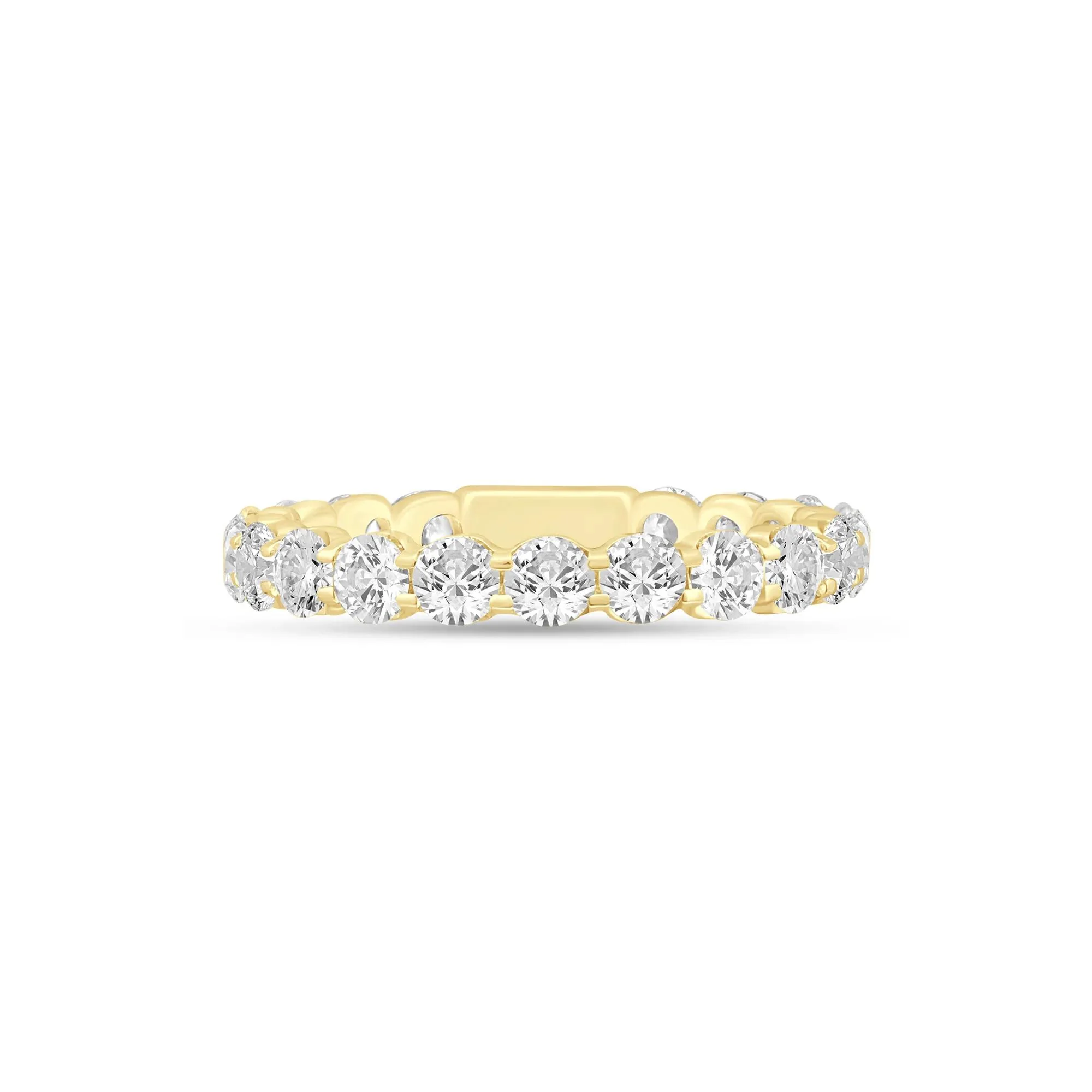 2 CT. Tw. Round-Cut Sizeable Diamond Eternity Band Ring 14K Yellow Gold Size 5 2mm