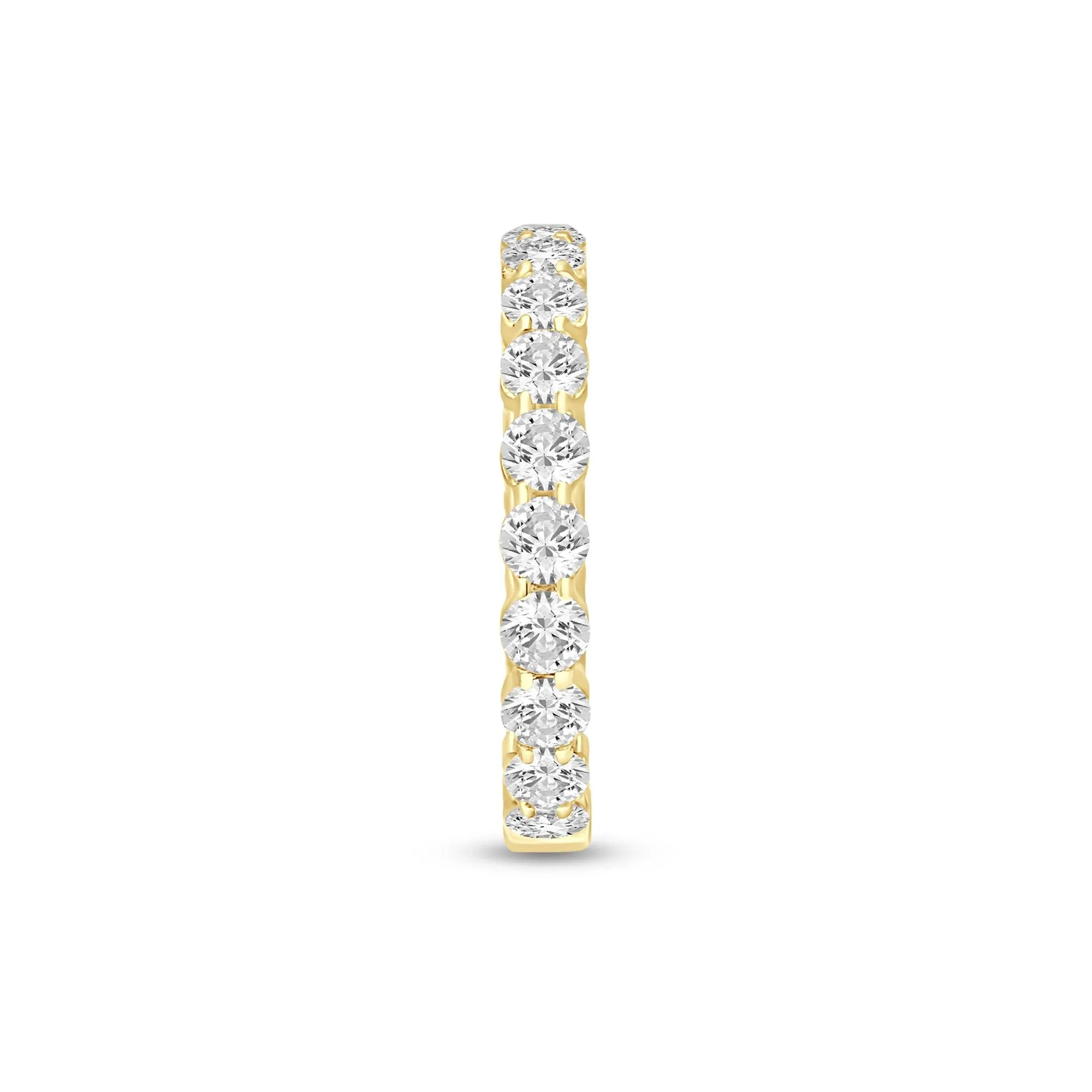 2 CT. Tw. Round-Cut Sizeable Diamond Eternity Band Ring 14K Yellow Gold Size 8 2mm - Image 3