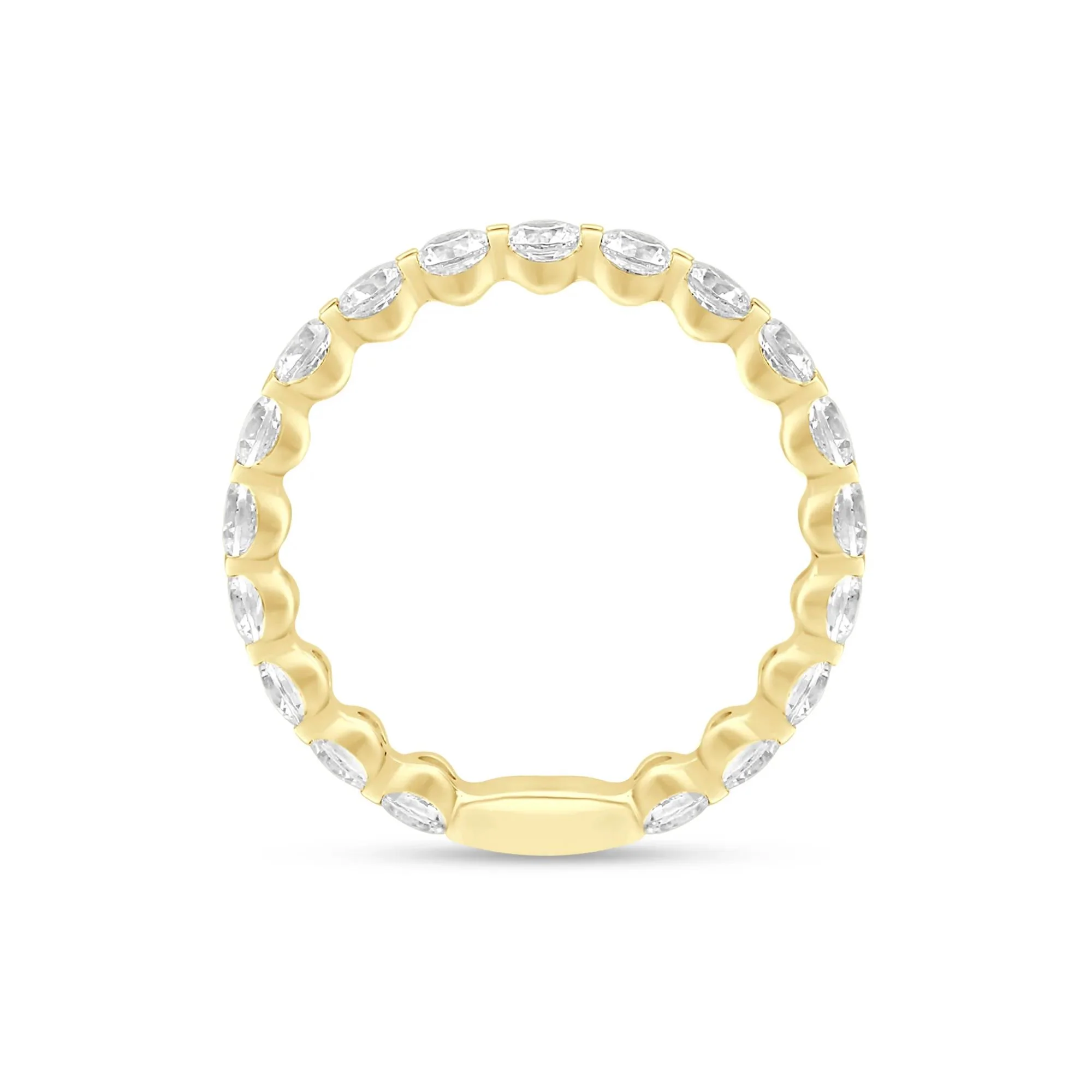 2 CT. Tw. Round-Cut Sizeable Diamond Eternity Band Ring 14K Yellow Gold Size 8.5 2mm - Image 2