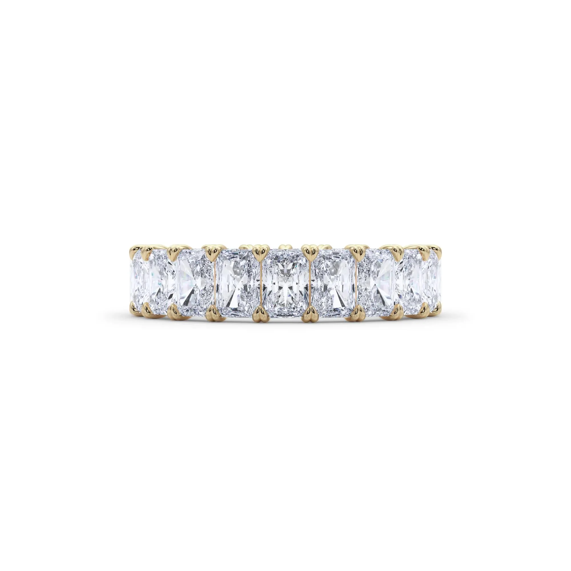 5 CT. Tw. Lab Grown Diamond Radiant-Cut Eternity Band Ring 14K Yellow Gold Size 5