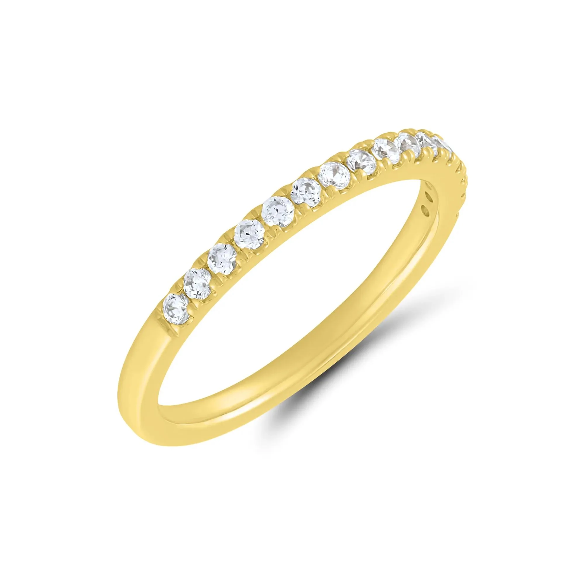 1/2 CT. Tw. Diamond Composite Engagement Ring Set 10K Yellow Gold Round Brilliant Cut Size 6.5 1mm - Image 5