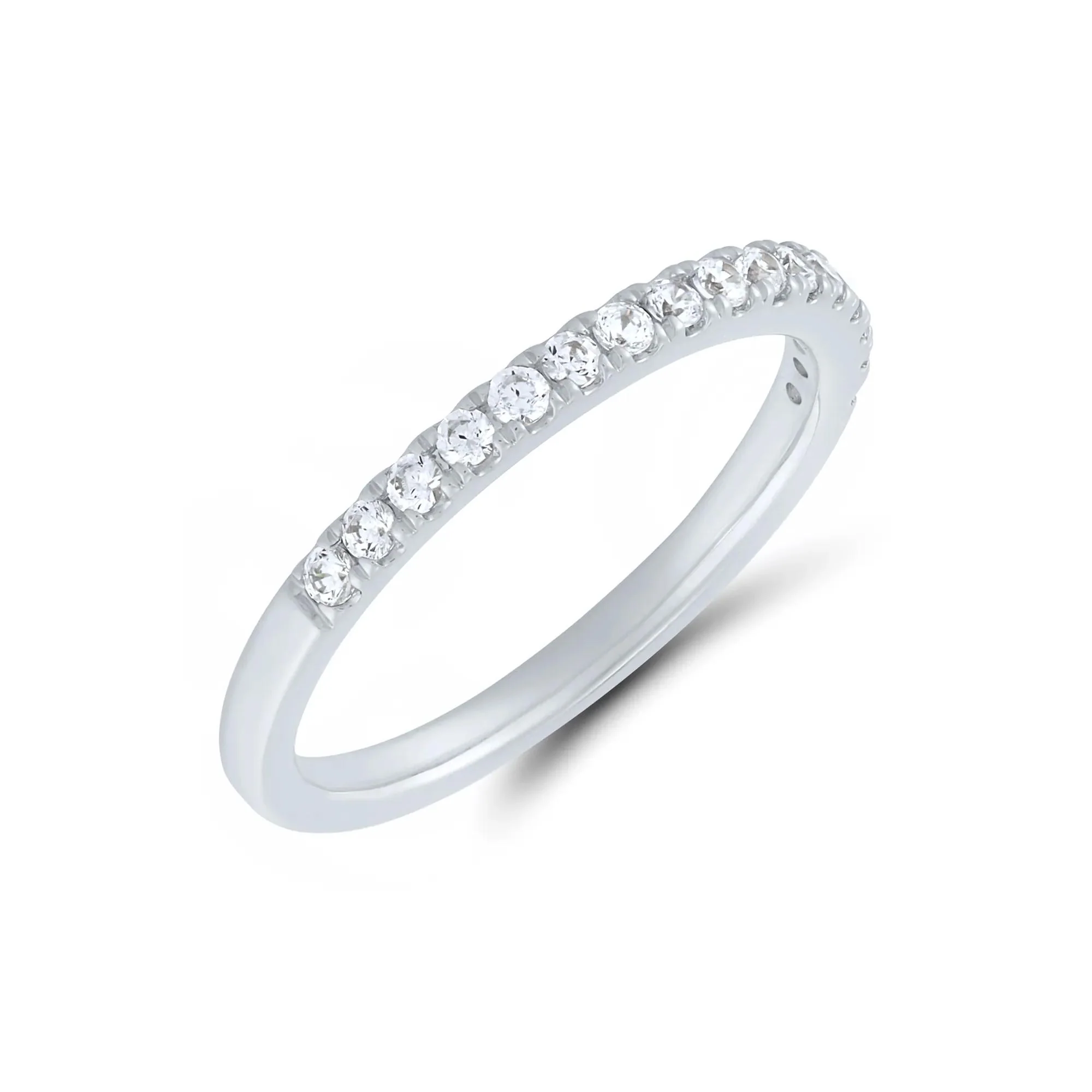1/2 CT. Tw. Diamond Composite Engagement Ring Set 10K White Gold Round Brilliant Cut Size 8.5 1mm - Image 5