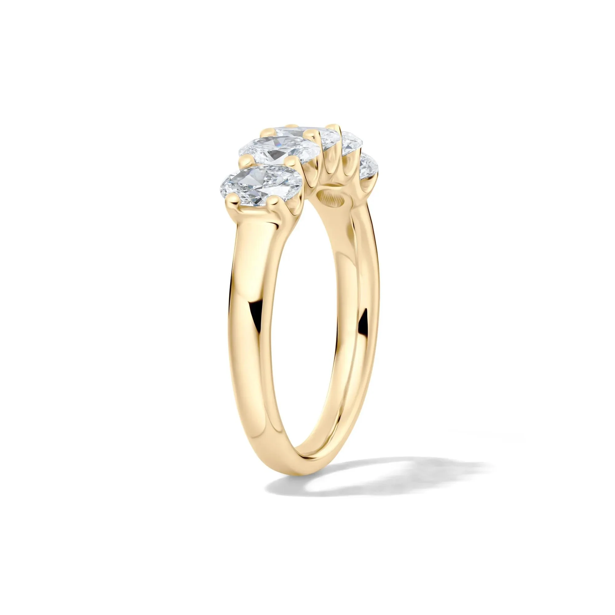 1/2 CT. Tw. Lab Grown Diamond Band Ring 14K Yellow Gold (1-) Size 5 1mm - Image 3