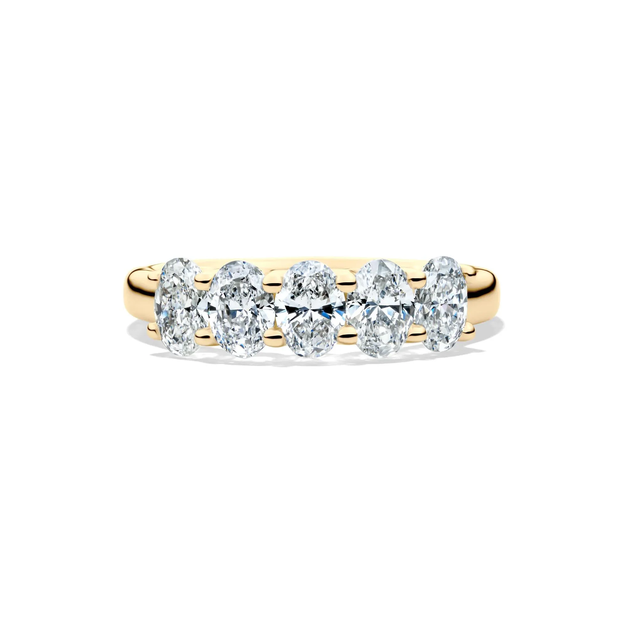 1/2 CT. Tw. Lab Grown Diamond Band Ring 14K Yellow Gold (1-) Size 9 1mm