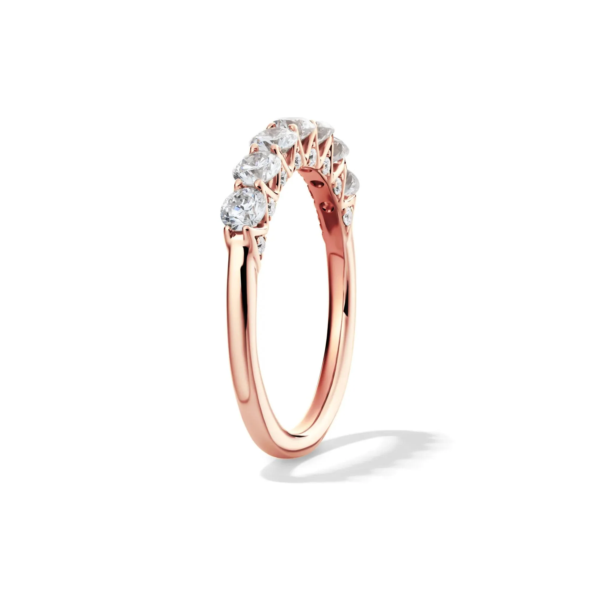 1 CT. Tw. Lab Grown Diamond Band Ring 14K Rose Gold Round Brilliant Cut Size 4 1mm - Image 3