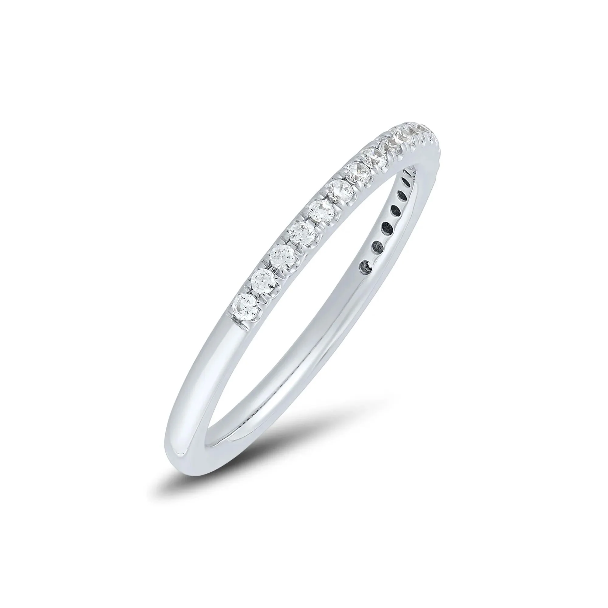 4 CT. Tw. Lab Grown Diamond Engagement Set 14K White Gold Ring Round Brilliant Cut Size 6.5 1mm - Image 6