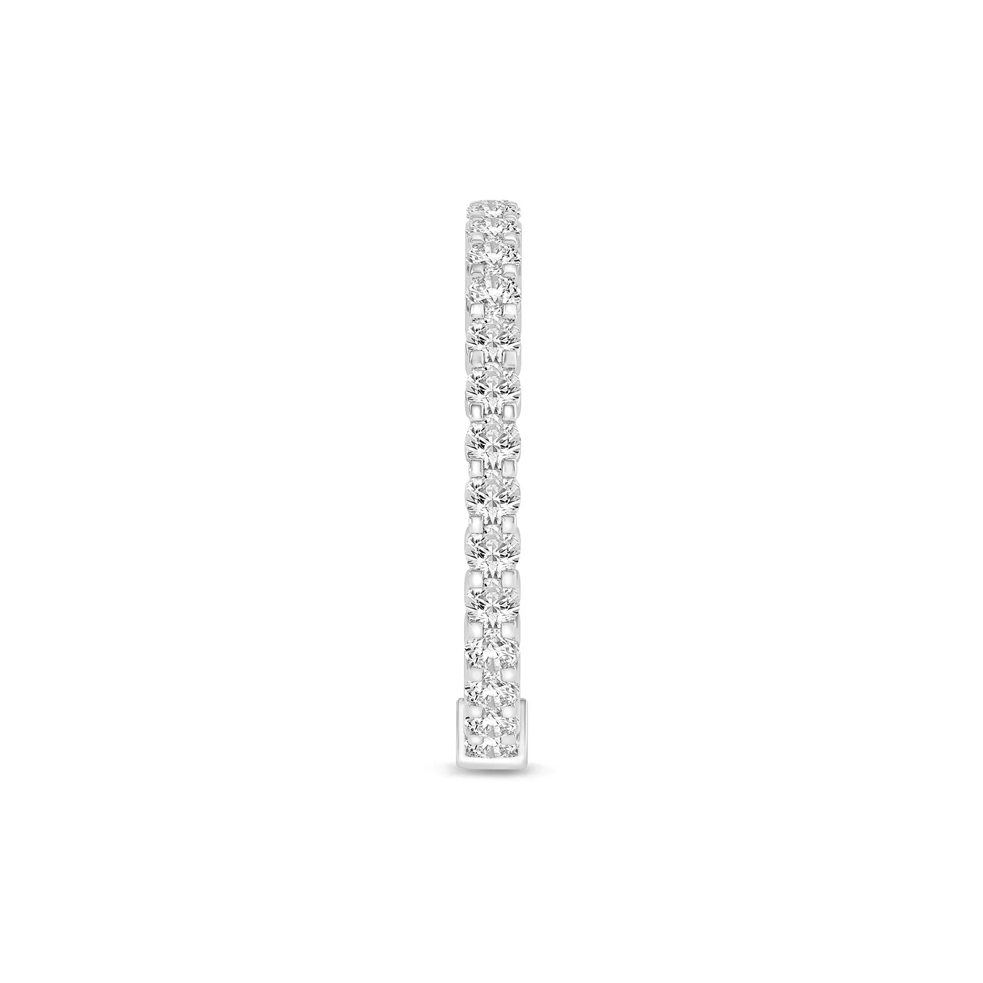 1 CT. Tw. Round-Cut Sizeable Diamond Eternity Band Ring 14K White Gold Size 7 2mm - Image 3