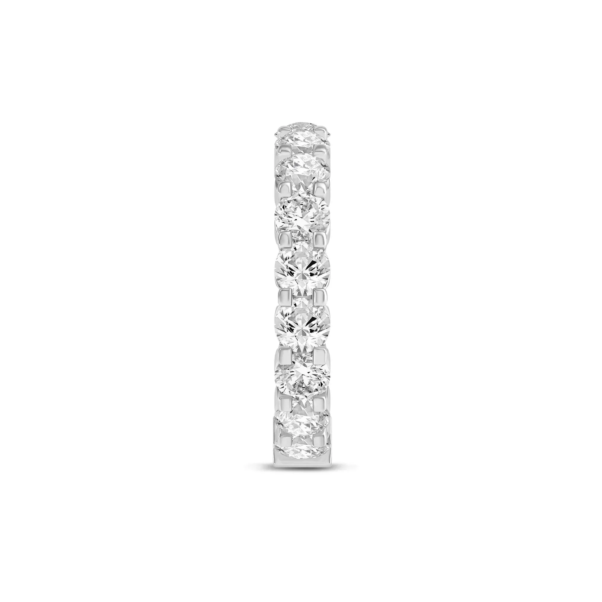 4 CT. Tw. Round-Cut Sizeable Diamond Eternity Band Ring 14K White Size 7.5 4mm - Image 3