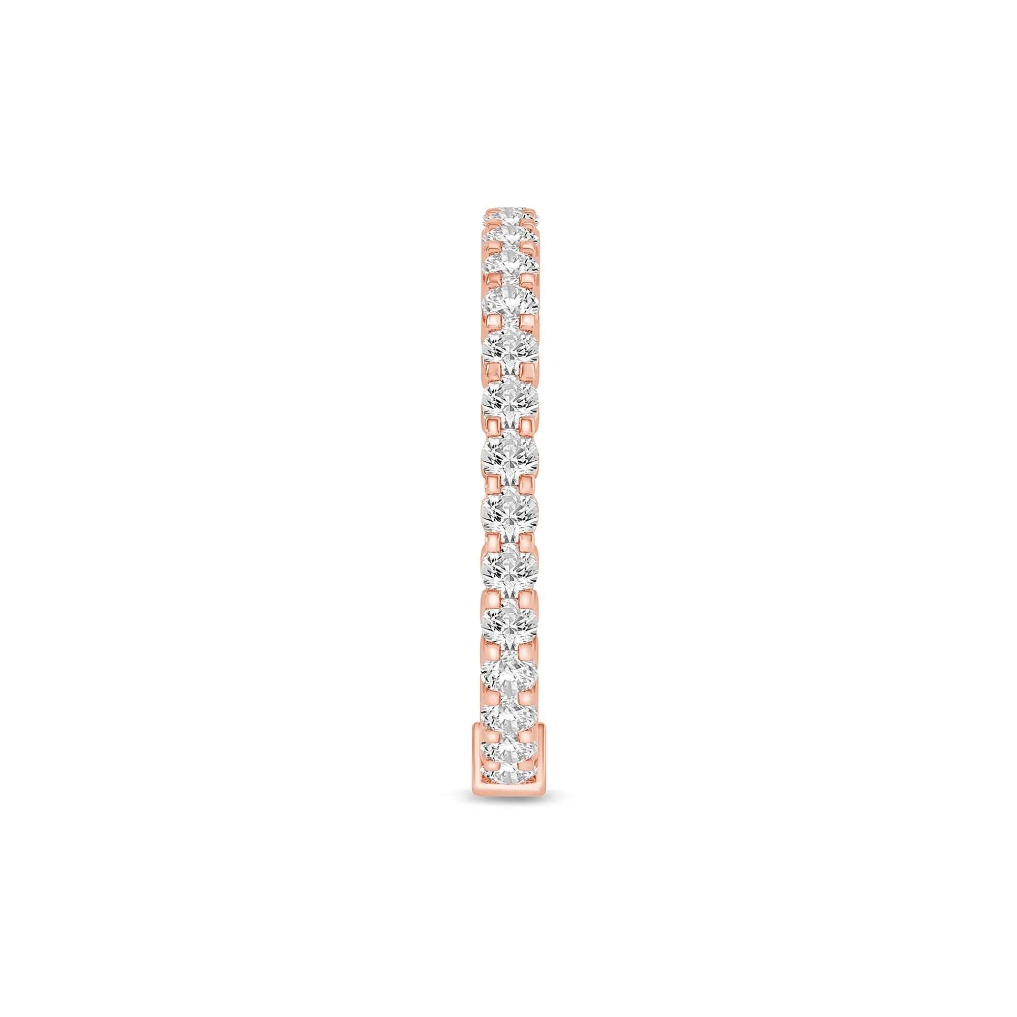 1 CT. Tw. Round-Cut Sizeable Diamond Eternity Band Ring 14K Rose Gold Size 6.5 2mm - Image 3