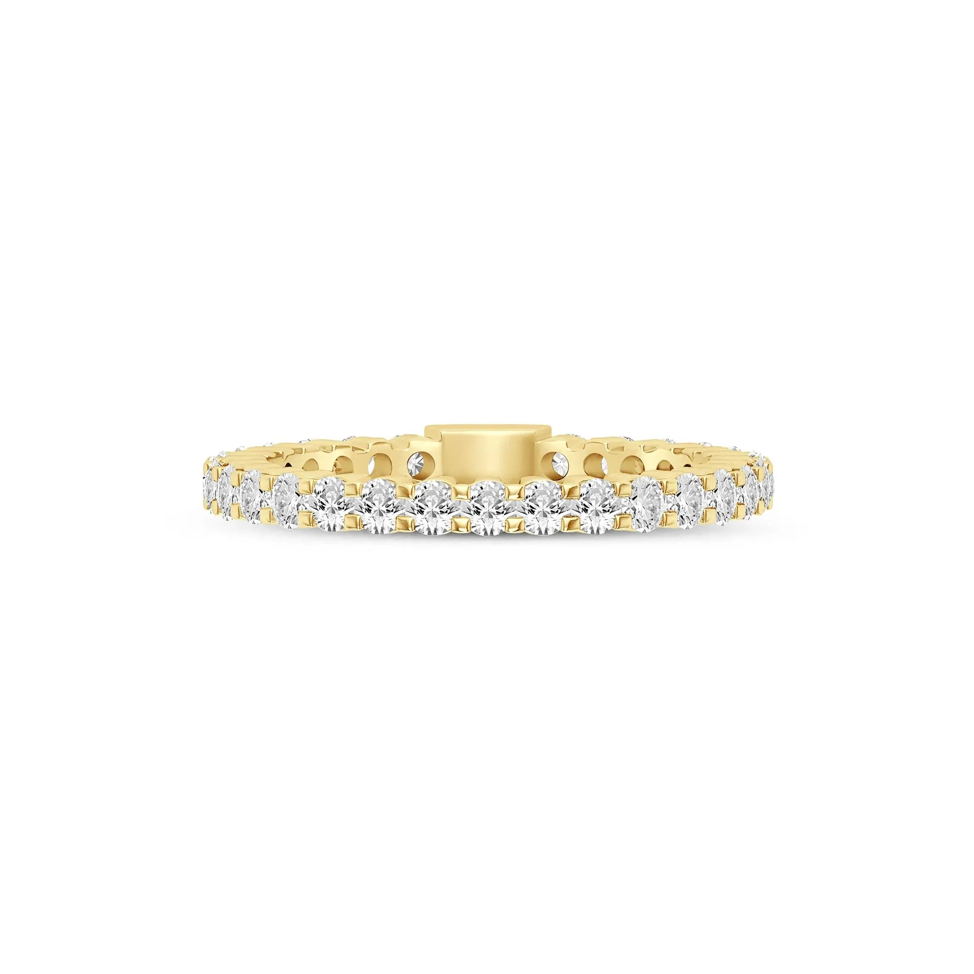 1 CT. Tw. Round-Cut Sizeable Diamond Eternity Band Ring 14K Yellow Gold Size 7 2mm